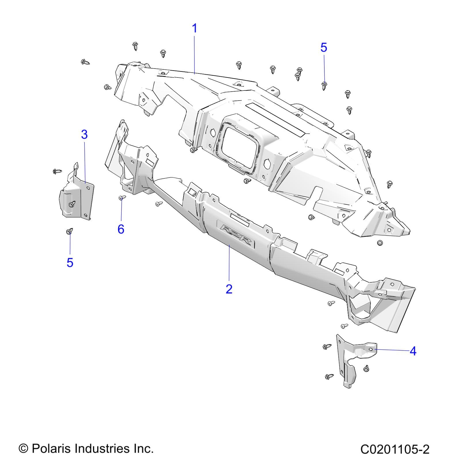 2026 RZR 200 EVAP β BODY, DASH - Z26HCA18A4/A7/B4/B7 (C0201105-2) diagram