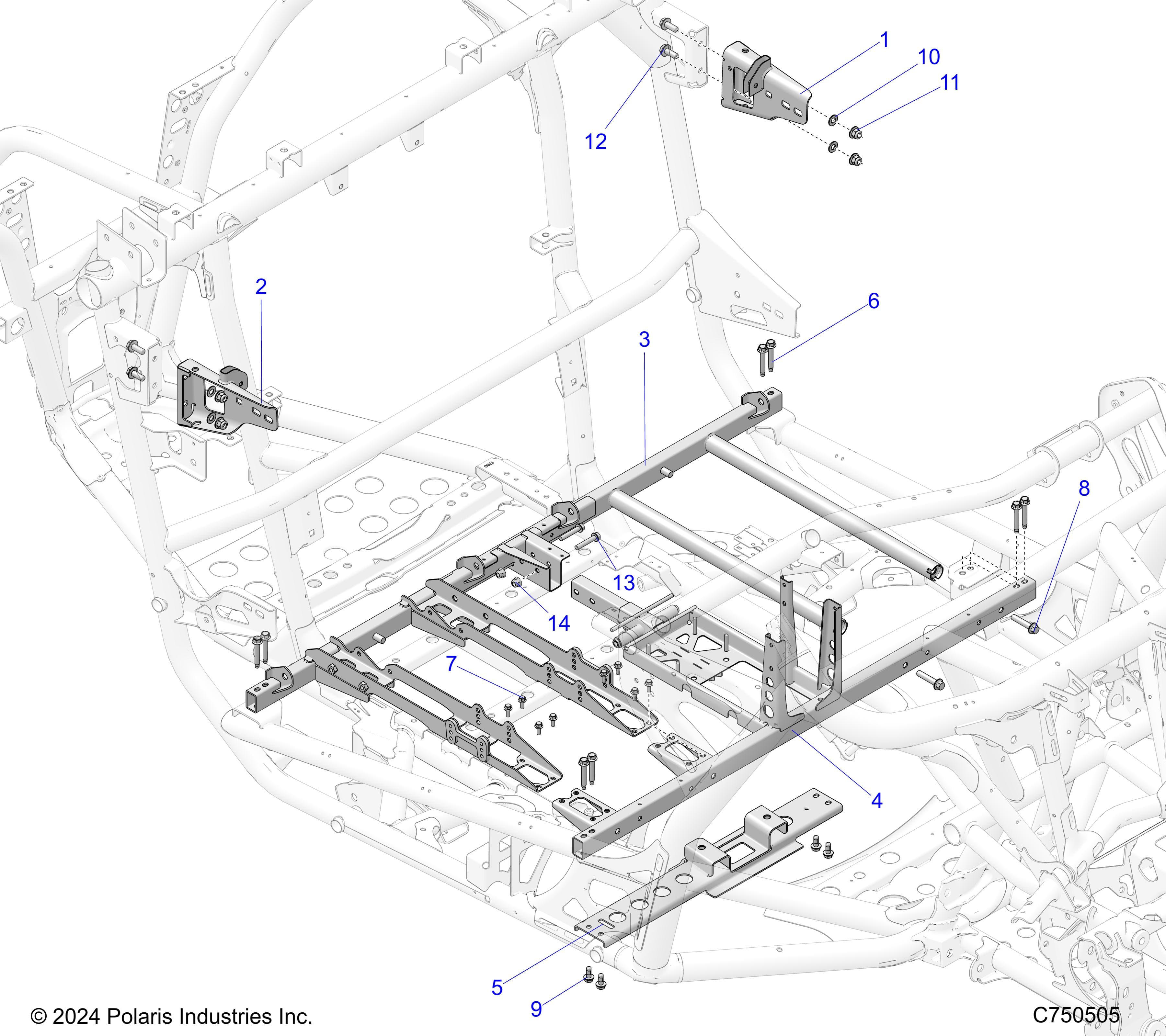 2026 RZR PRO S SPORT β CHASSIS, MOUNTING AND BRACKETS - Z26SPE92A4/B4/A6/B6 (C750505) diagram