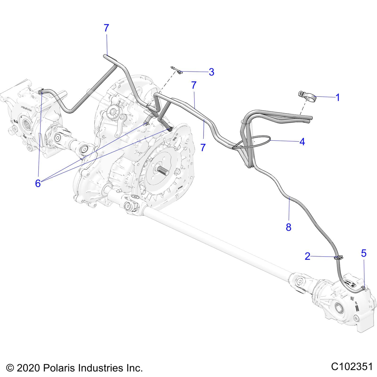 2026 SCRAMBLER XP 1000 S 49S R01 - A26SGE95AB β DRIVE TRAIN, DRIVE SYSTEM VENTING - A26SGE95AB (C102351) diagram