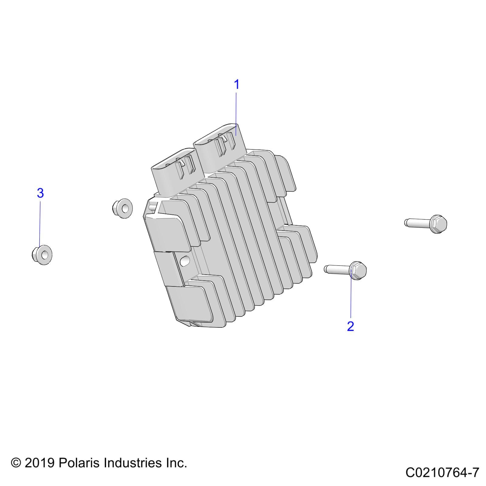 2026 SCRAMBLER XP 1000 S 49S R01 - A26SGE95AB β ELECTRICAL, VOLTAGE REGULATOR AND MOUNTING - A26SGE95AB (C0210764-7) diagram