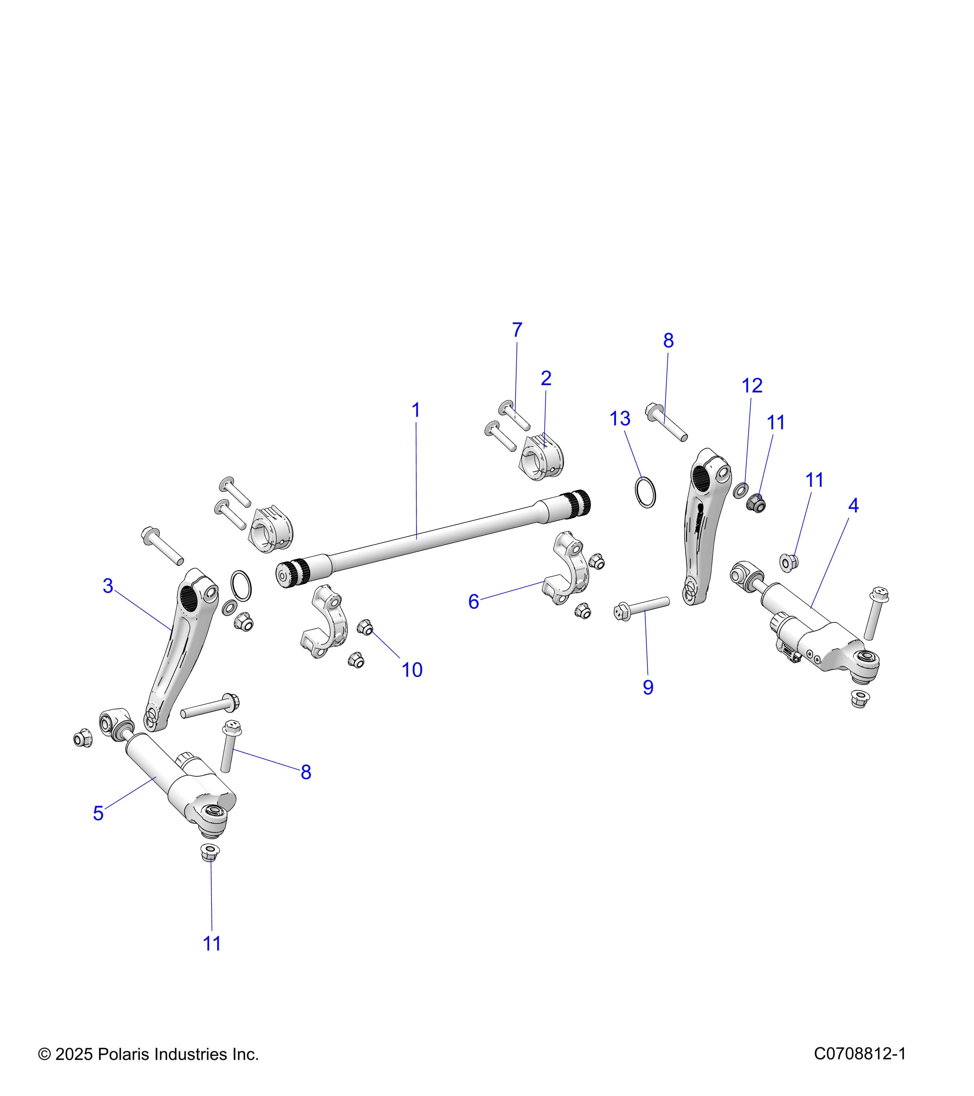 2026 RZR PRO R4 LE β SUSPENSION, FRONT STABILIZER BAR - Z26R4P2KBL (C0708812-1) diagram