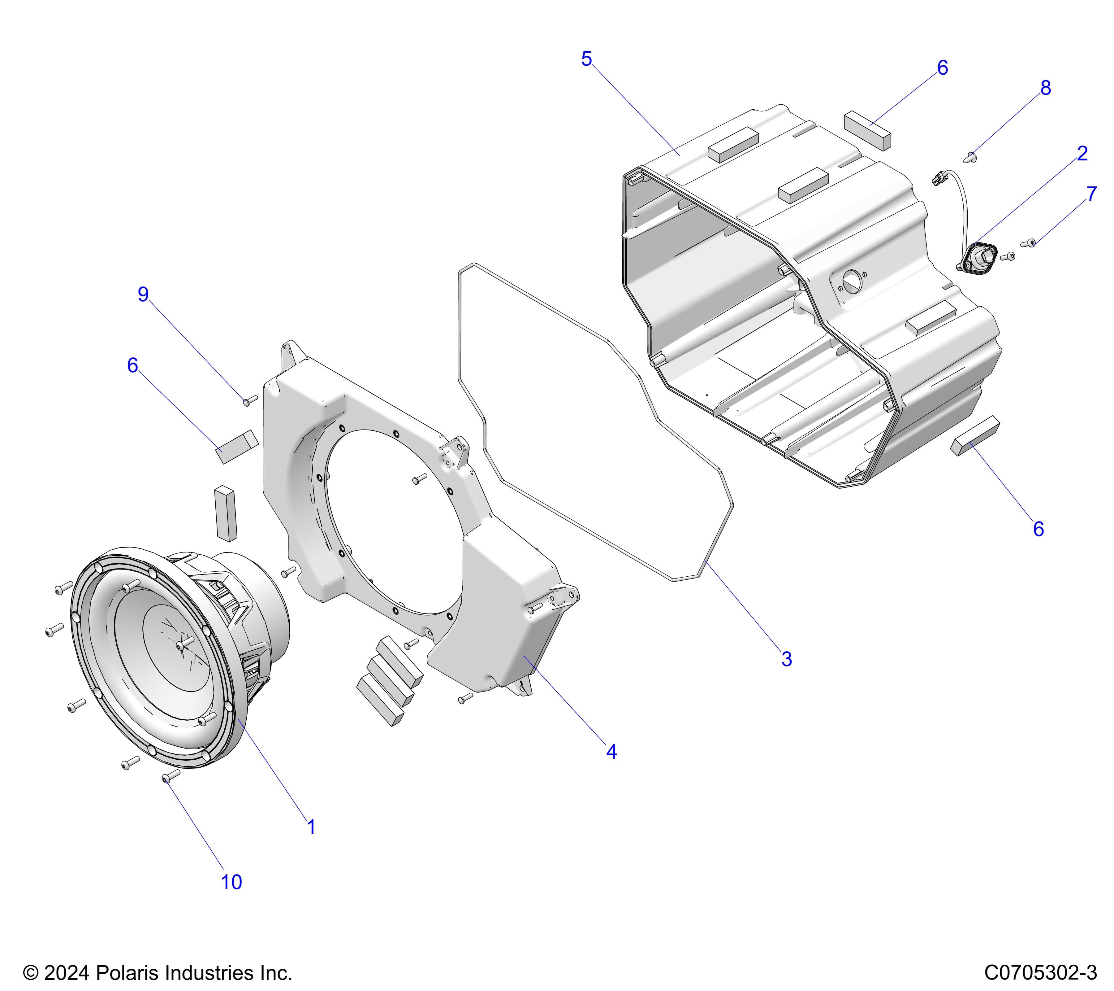 2026 POLARIS XPEDITION ADV 5 NORTHSTAR β ELECTRICAL, AUDIO, SUBWOOFER diagram
