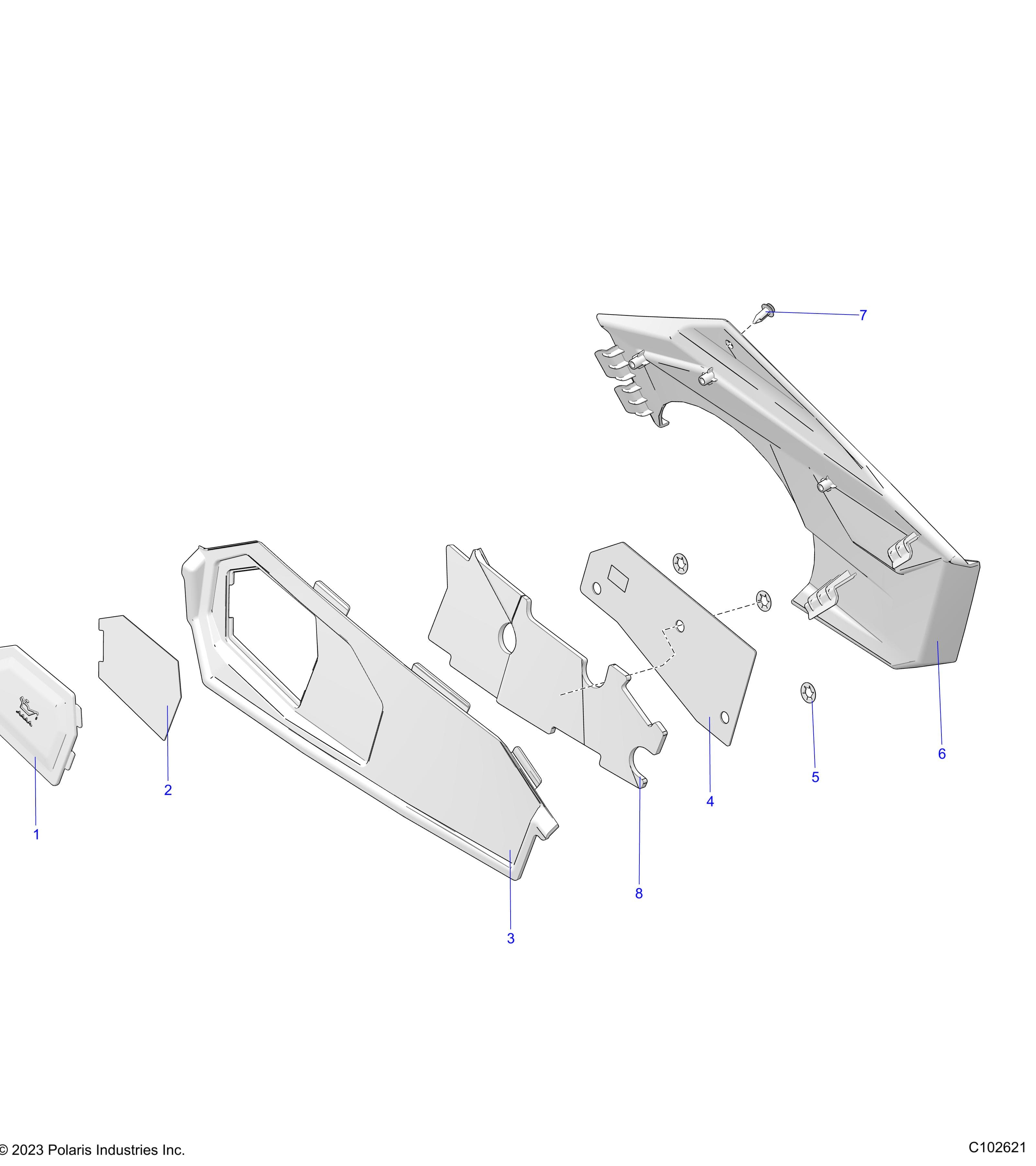 2026 SPORTSMAN TOURING 570 PREM β BODY, CLOSE OFF PANEL and ACCESS PANEL - A26SDZ57AB (C102621) diagram