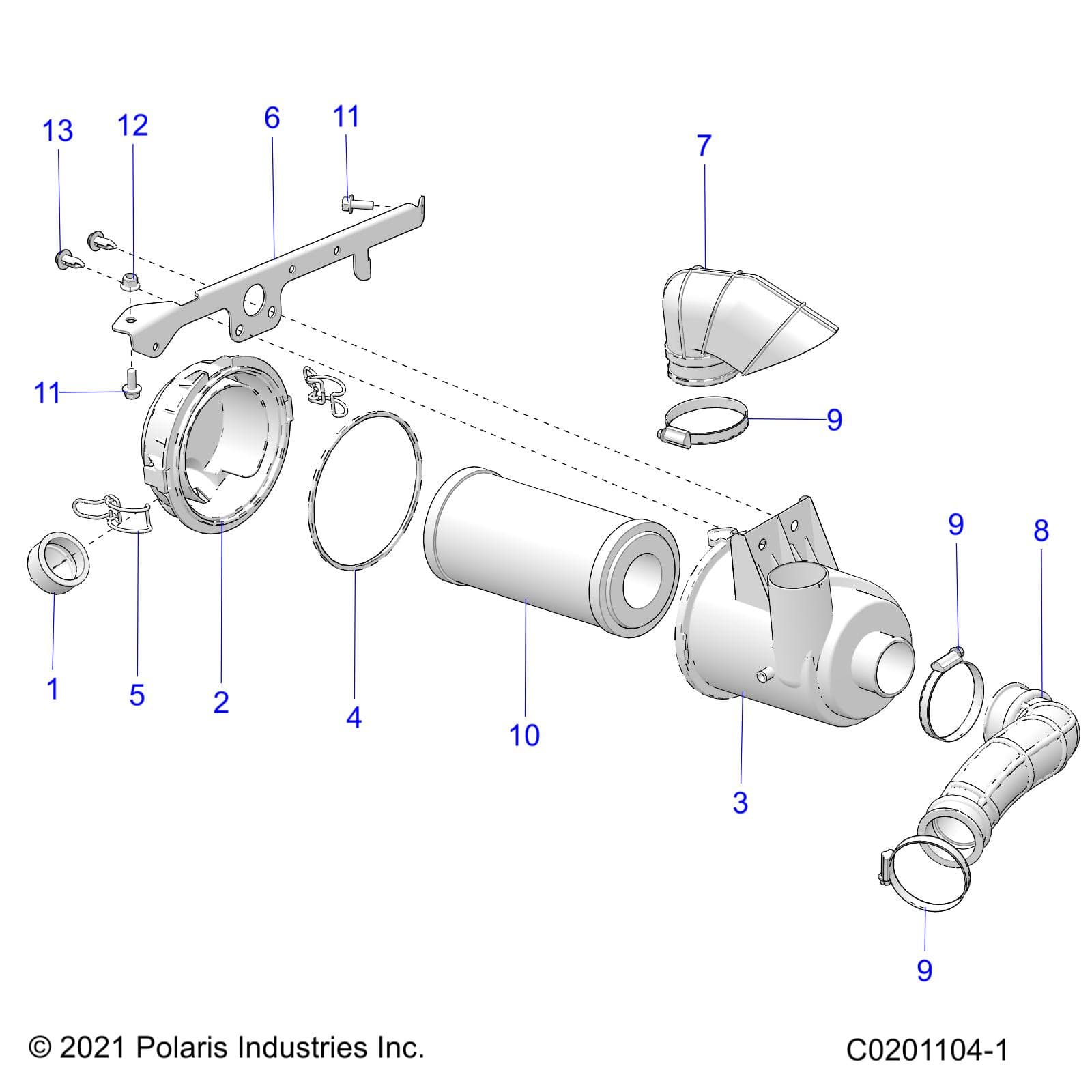 2026 RZR 200 EVAP β ENGINE, AIR INTAKE SYSTEM - Z26HCA18A4/A7/B4/B7 (C0201104-1) diagram