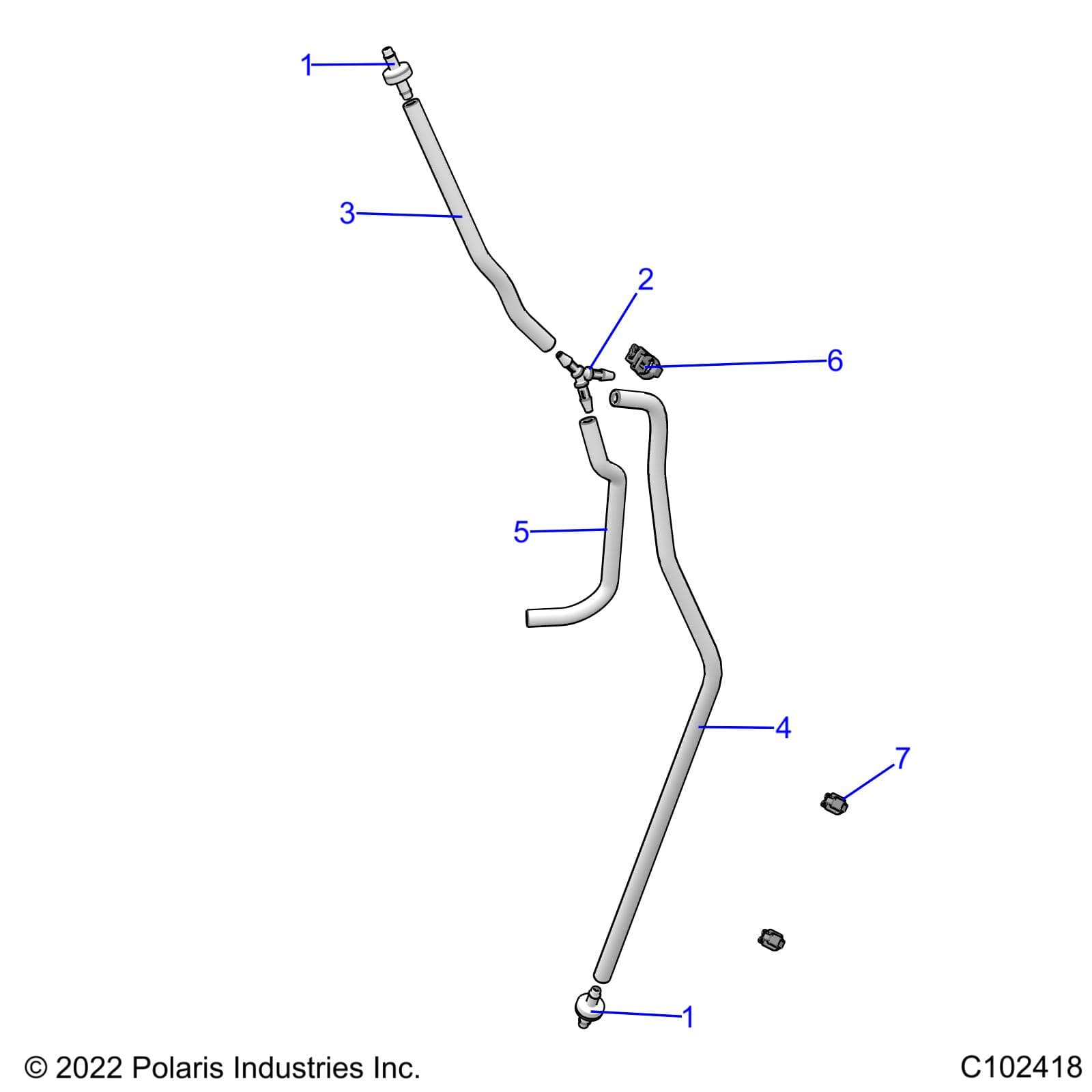 2026 SPORTSMAN TOURING XP 1000 R01 - A26SYY95AK β FUEL SYSTEM, FUEL TANK VENTING - A26SYY95AK (C102418) diagram