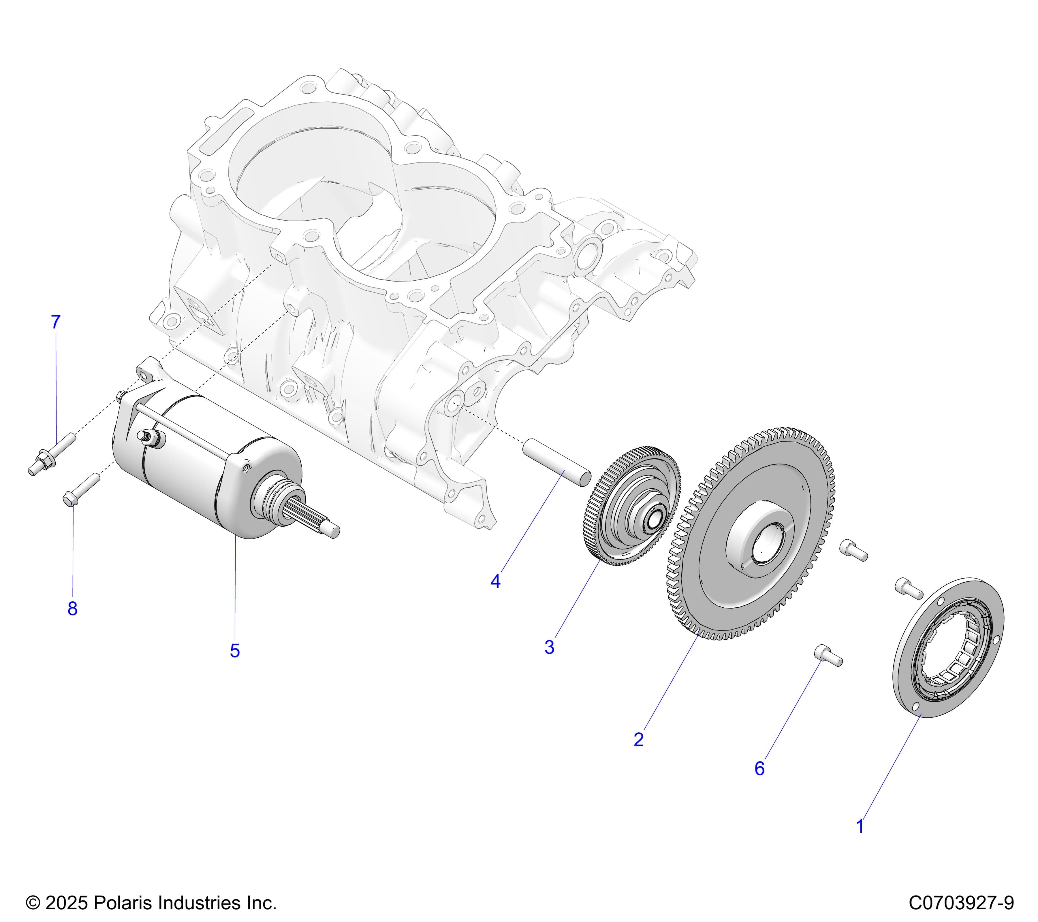 2026 GENERAL 1000 PREMIUM β ENGINE, STARTER diagram