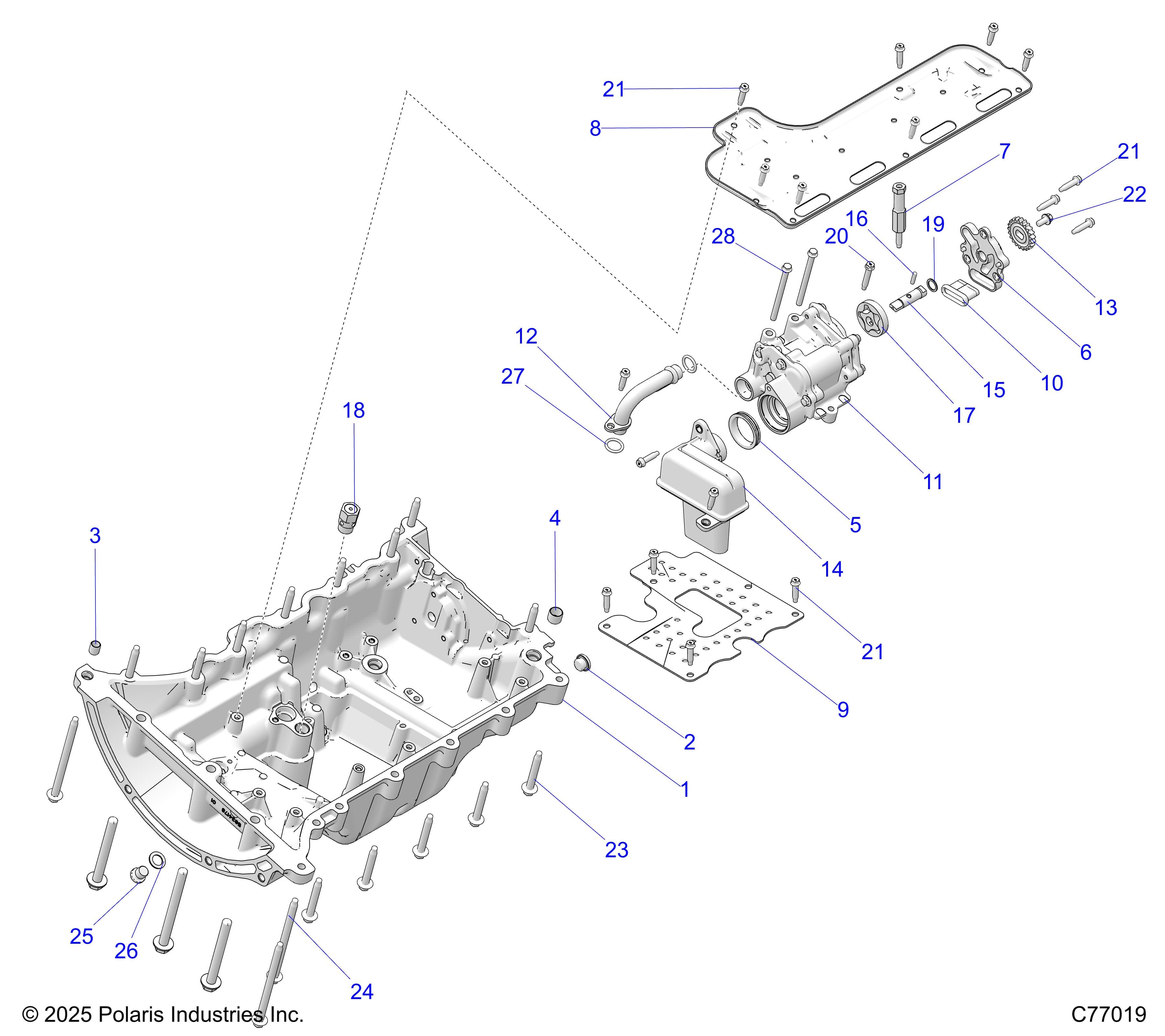 2026 RZR PRO R RACE β ENGINE, OIL PUMP AND WATERPUMP - Z26RRE2KAL (C77018) diagram