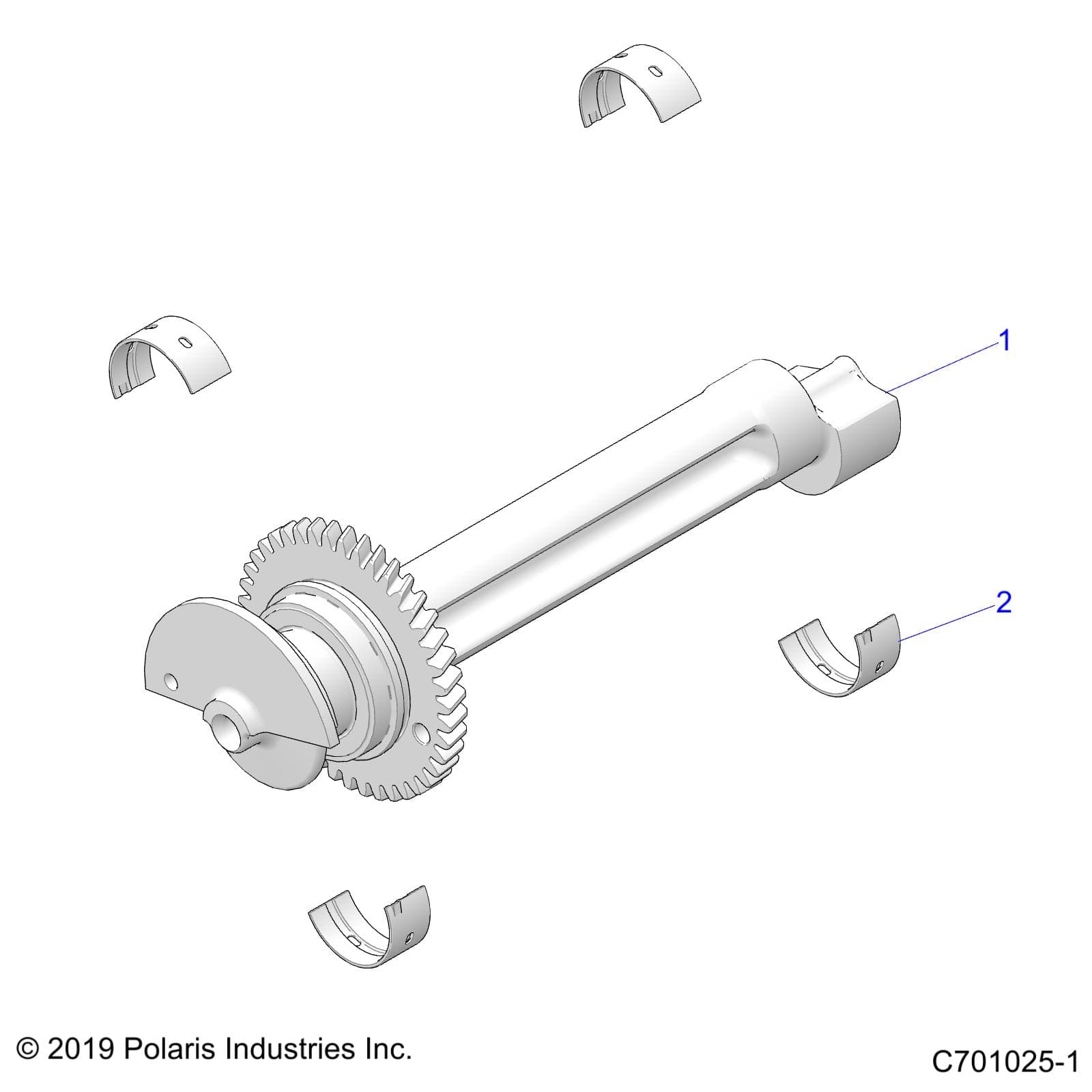 2026 RZR 900 TRAIL ULTIMATE β ENGINE, BALANCER - Z26A5F87A6 (C701025-1) diagram