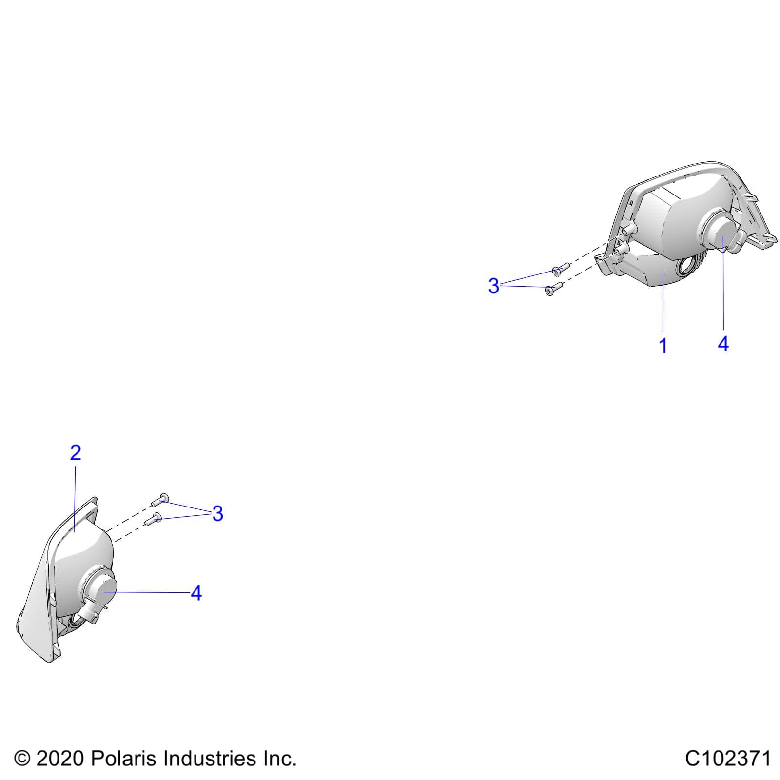 2026 SPORTSMAN 570 X2 EPS β ELECTRICAL, TAILLIGHTS - A26SWE57AL (C102371) diagram