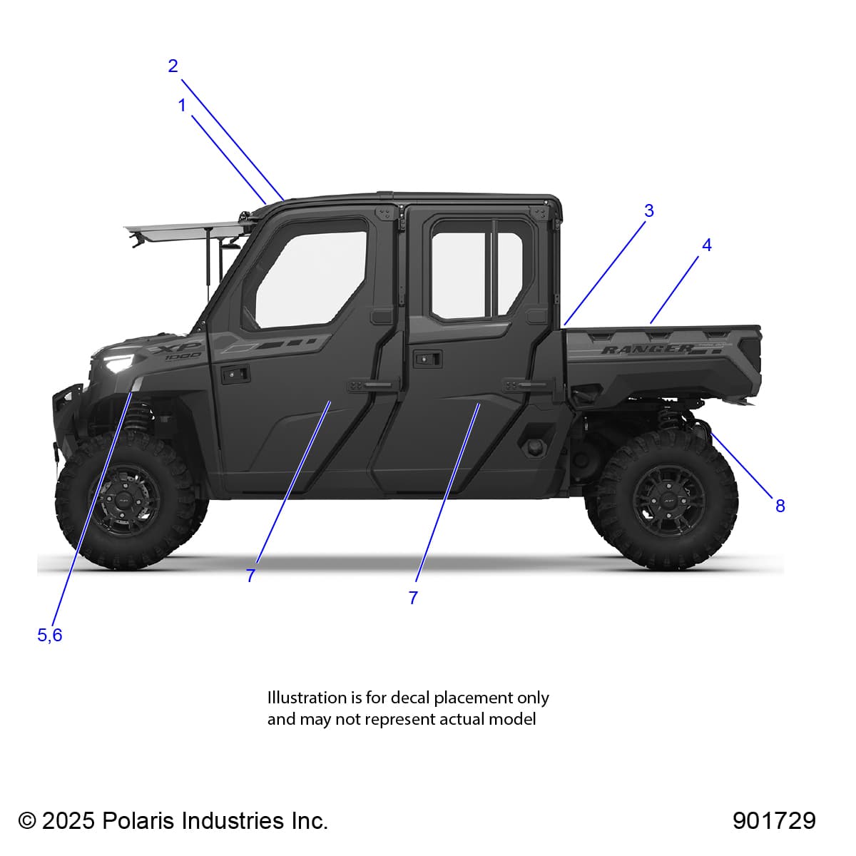 2026 RANGER 1000 XP CREW NSTR ULTIMATE TRAIL BOSS β BODY, DECALS, GENERAL - R26RSV99AK (900756) diagram