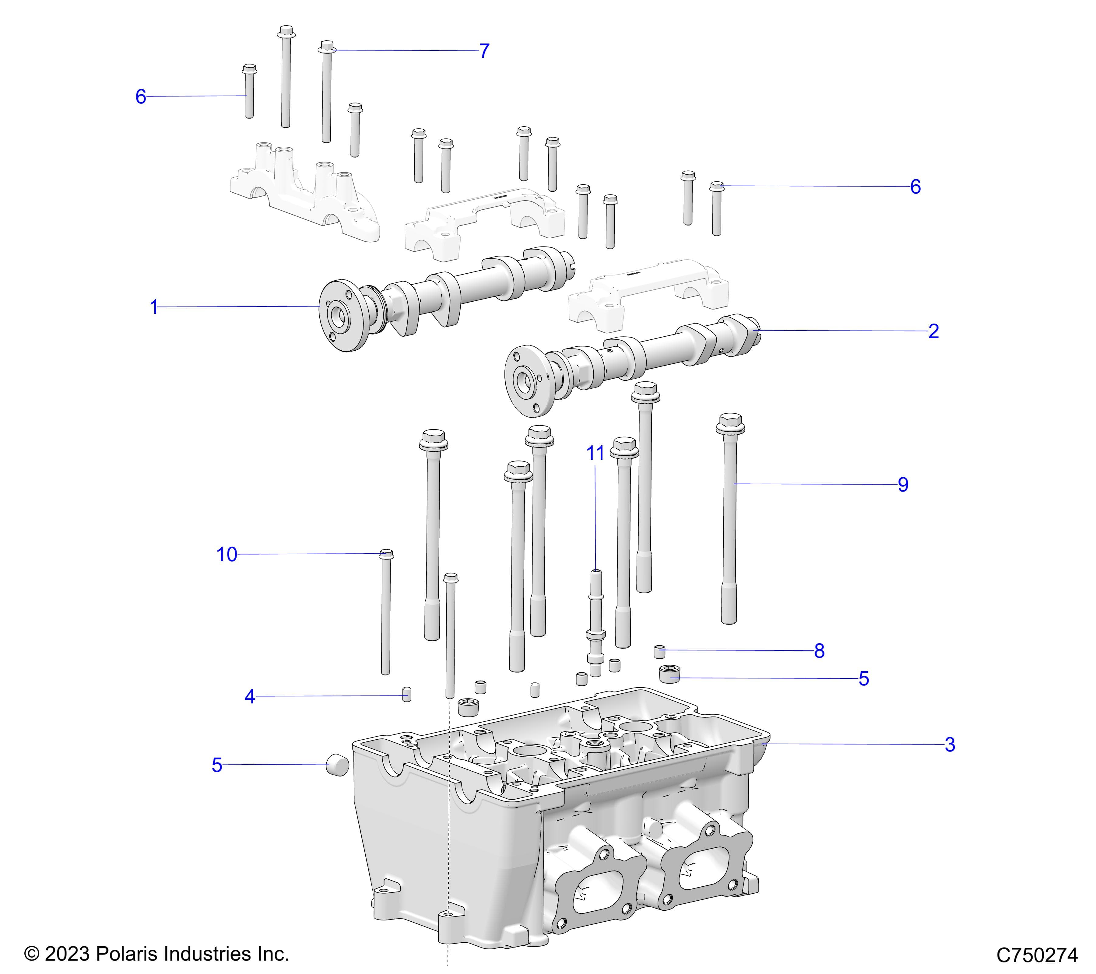 2026 RZR PRO S4 SPORT β ENGINE, CYLINDER HEAD - Z26S4E92A4/B4/A6/B6 (C750274) diagram