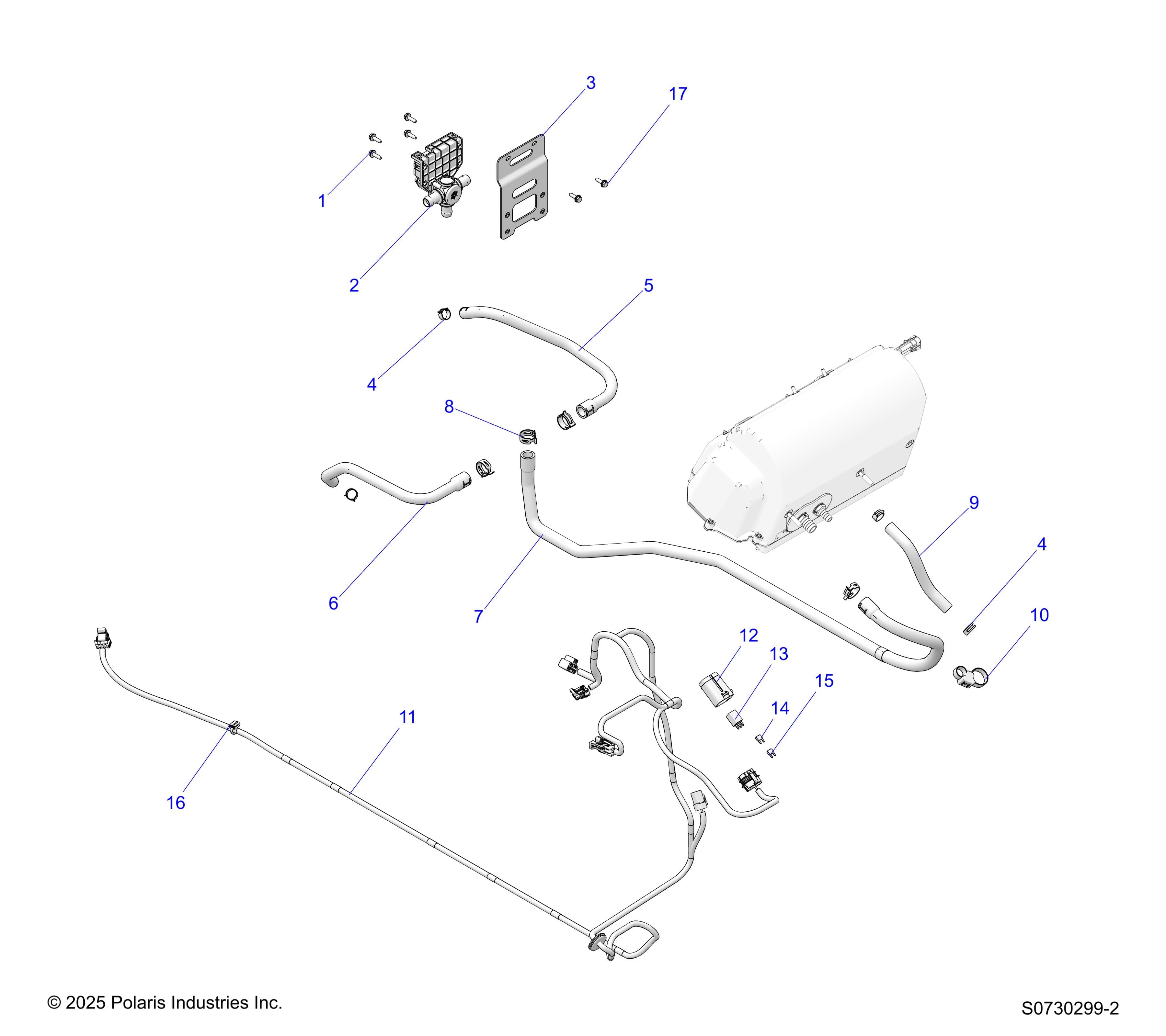 2026 RANGER 1000 CABBED β BODY, HVAC ROUTING diagram