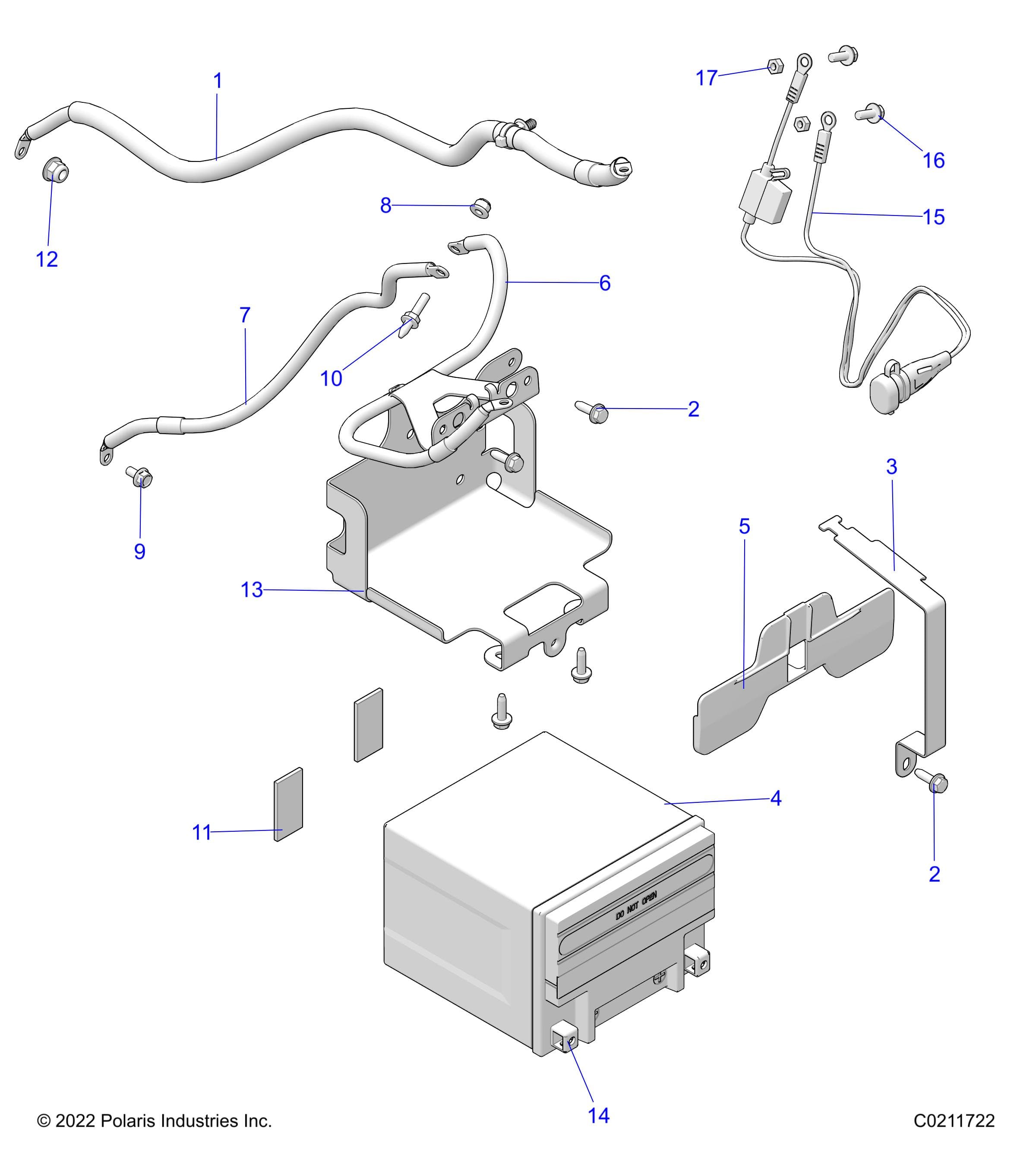 2026 SCRAMBLER XP 1000 S 49S R01 - A26SGE95AB β ELECTRICAL, BATTERY - A26SGE95AB (C021172) diagram