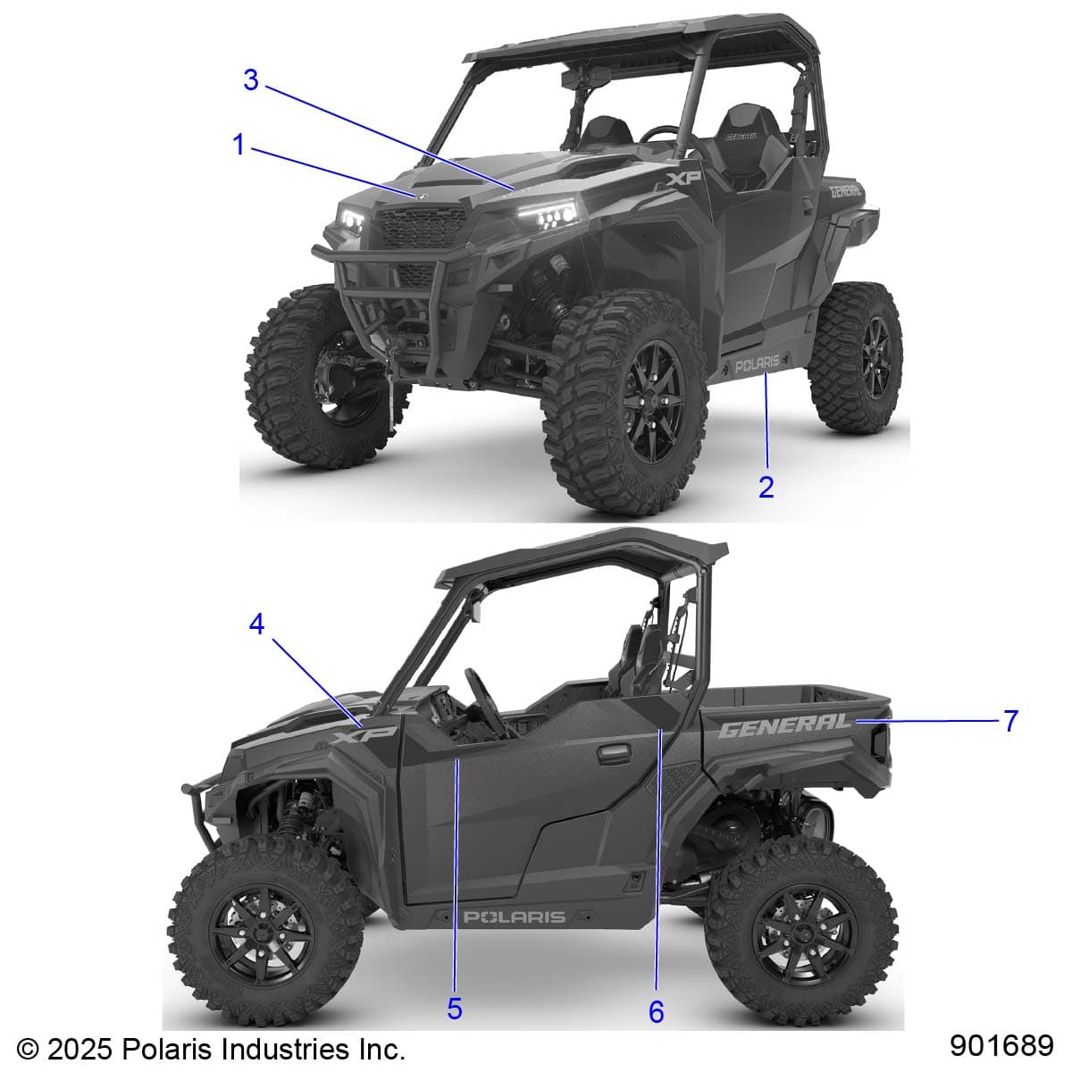 2026 GENERAL XP 1000 PREMIUM β BODY, DECALS - G26GXP99AN/BN diagram