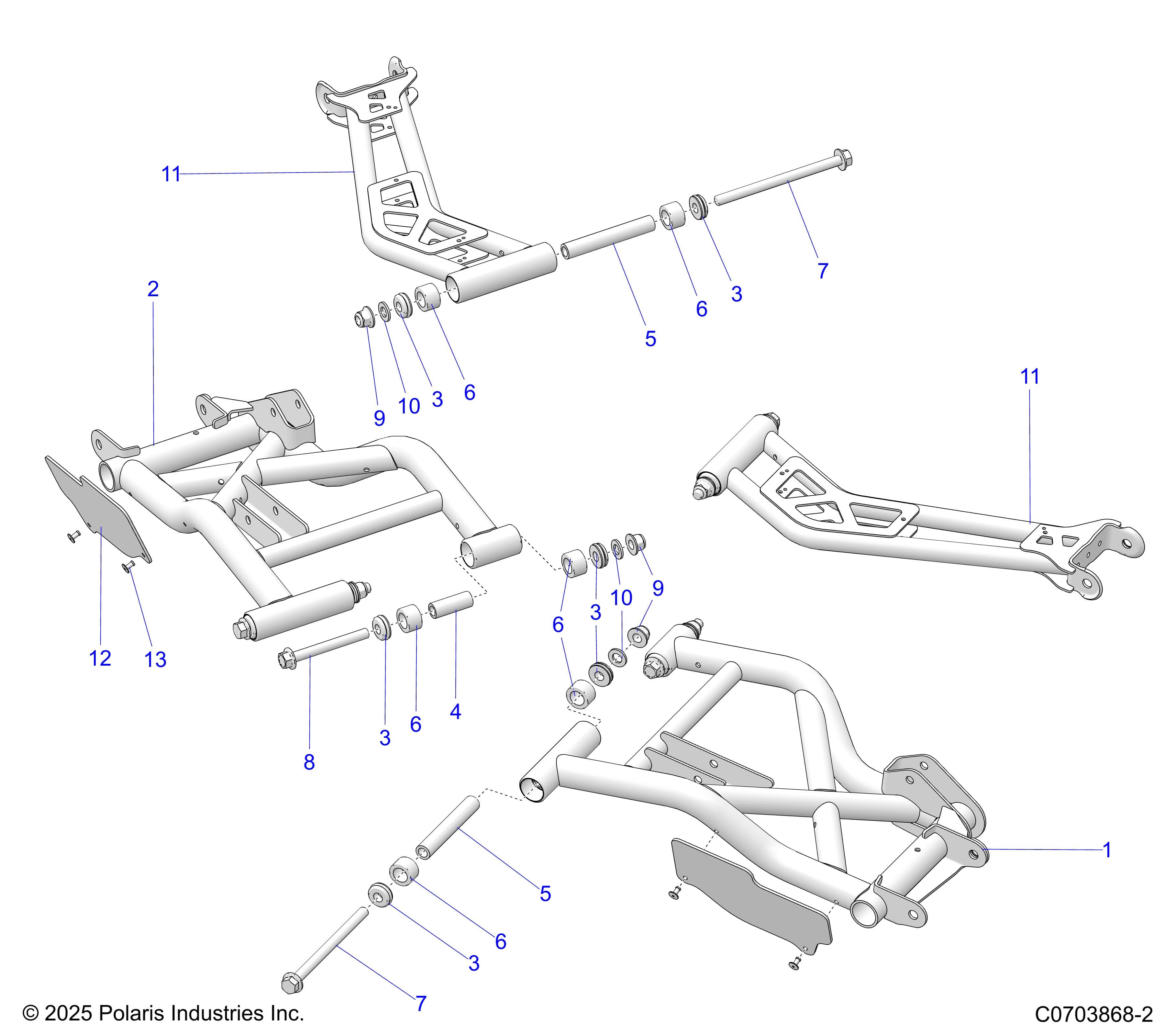 2026 GENERAL XP 1000 PREMIUM β SUSPENSION, REAR CONTROL ARMS diagram