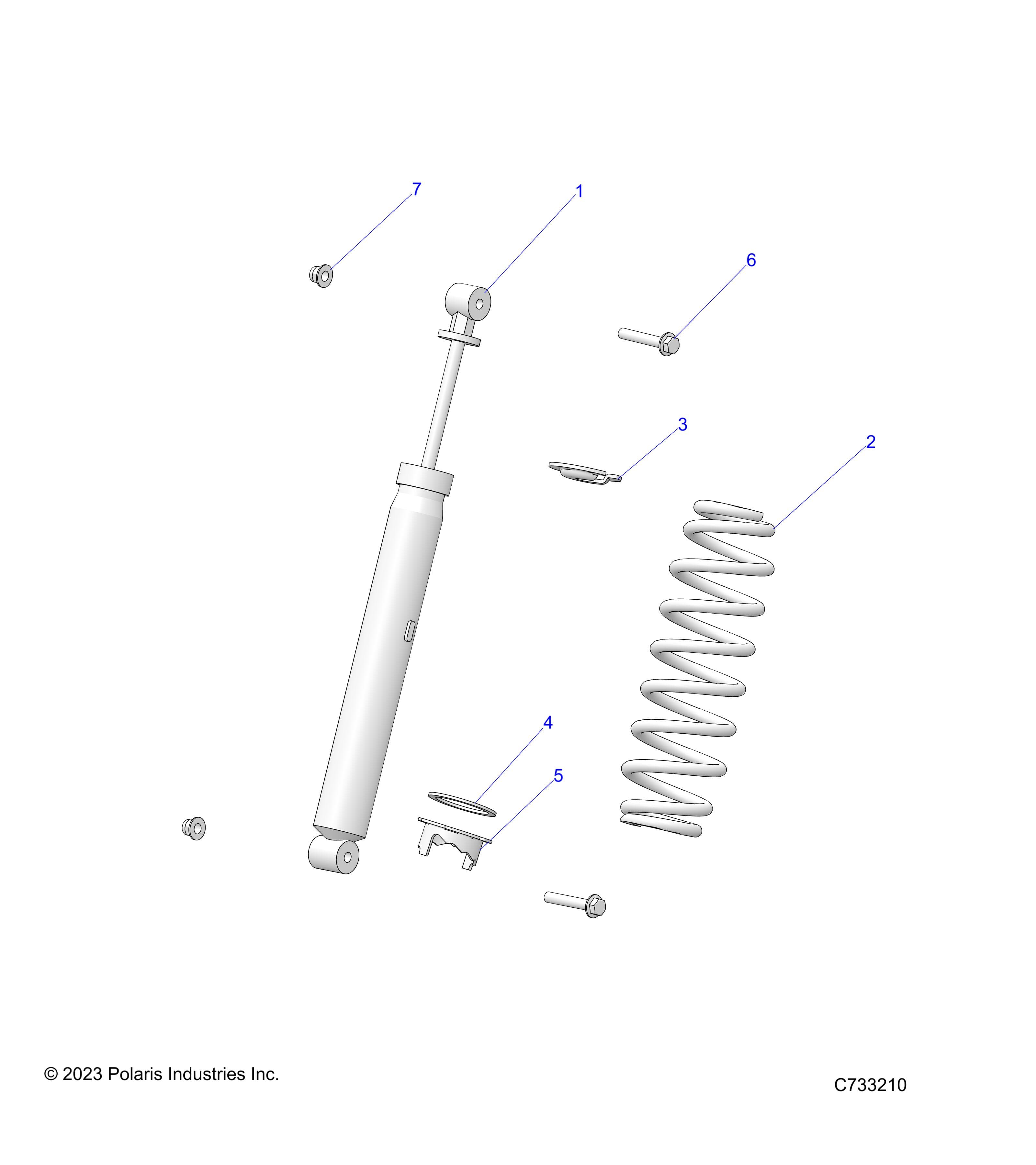 2026 RANGER 1000 XP PREMIUM β SUSPENSION, FRONT SHOCK MOUNTING - R26RRE99A9/AF/AH/AB/AS/B9/BF/BH/BB/BS (C733210) diagram