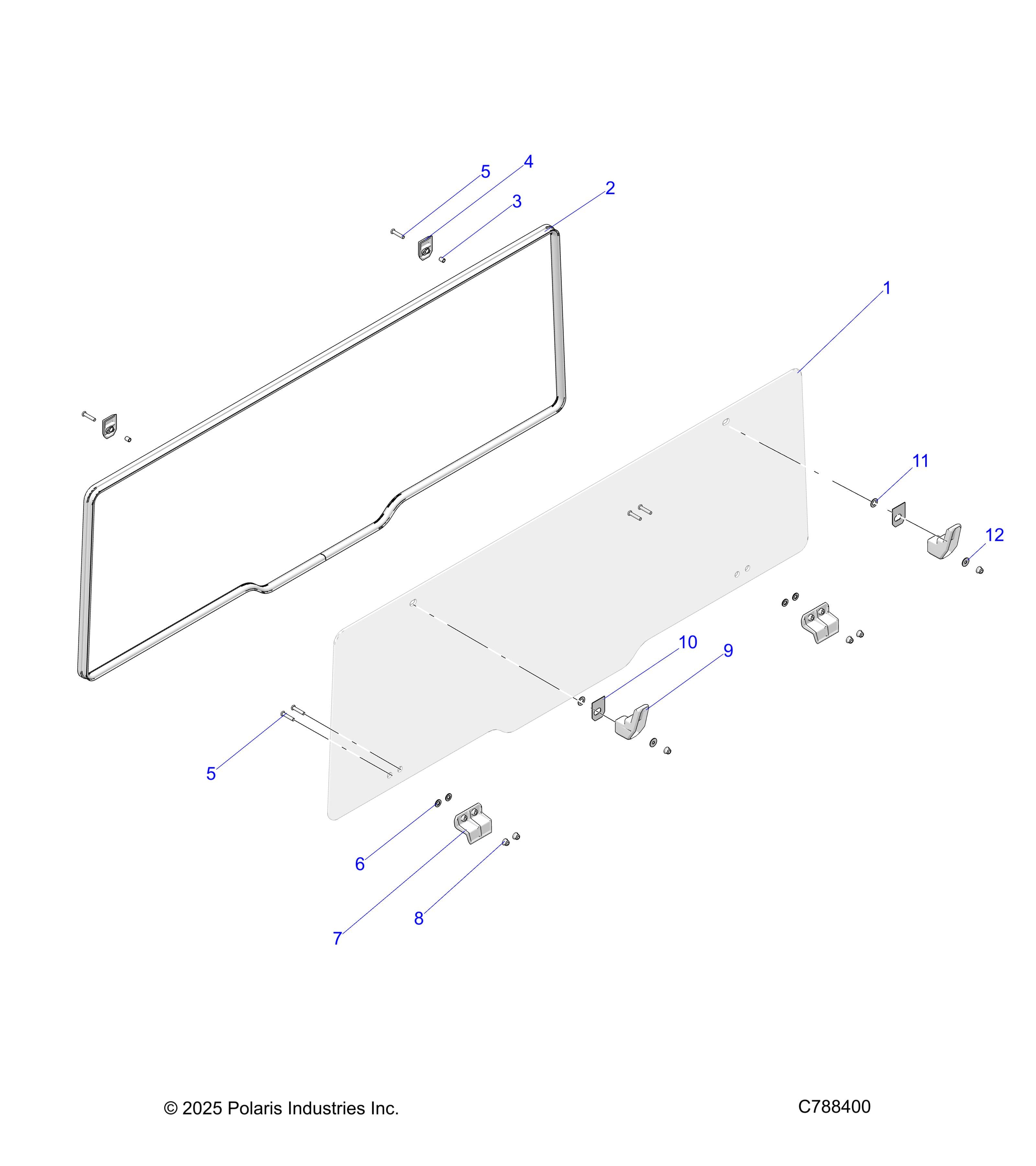 2026 RANGER 1000 XP NSTR ULTIMATE β BODY, REAR WINDOW - R26RRY99A9/AF/AH/AB/AS/B9/BH/BB/BS (C788400) diagram