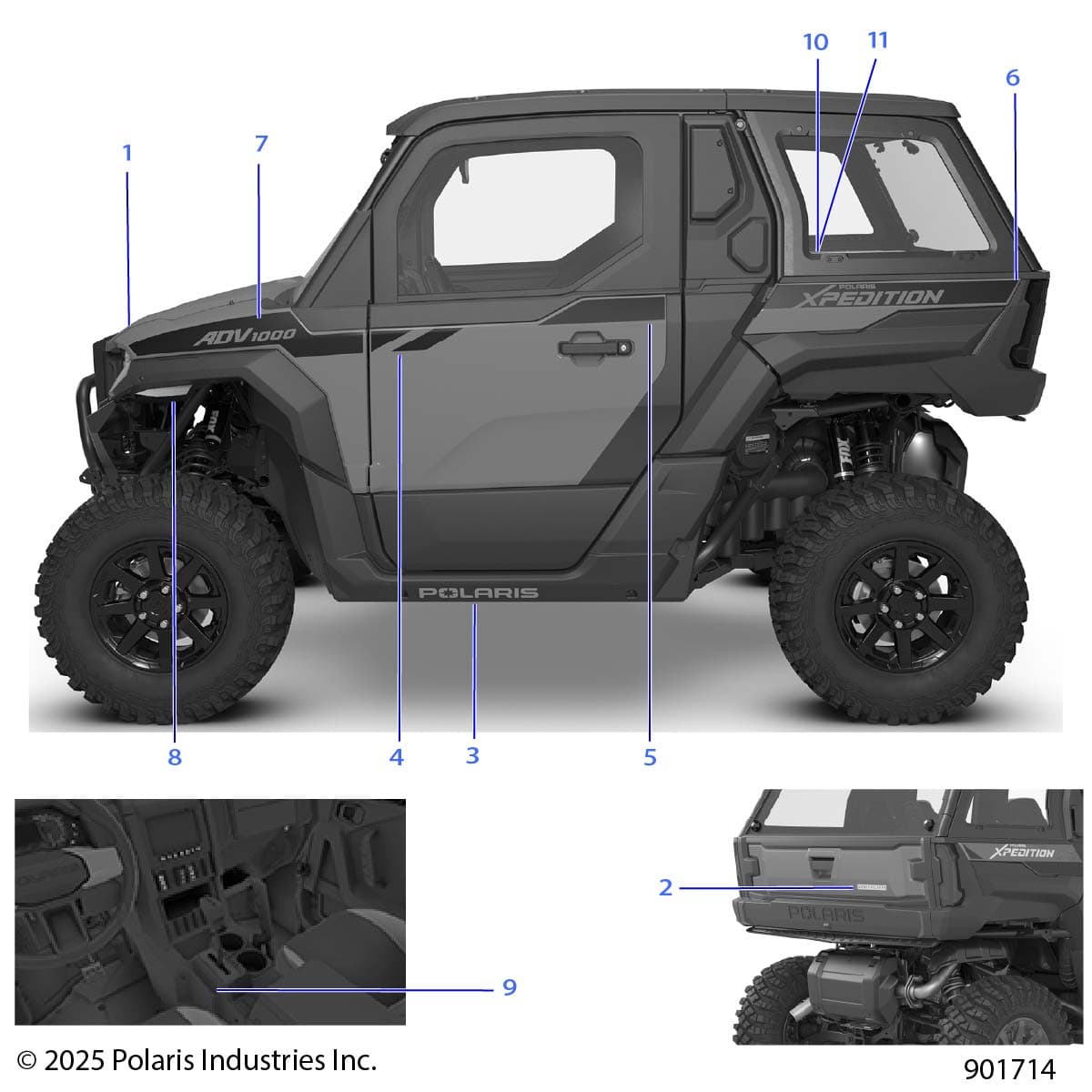 2026 POLARIS XPEDITION ADV NORTHSTAR β BODY, DECALS, GRAPHICS - G26GVW99AH/BH diagram