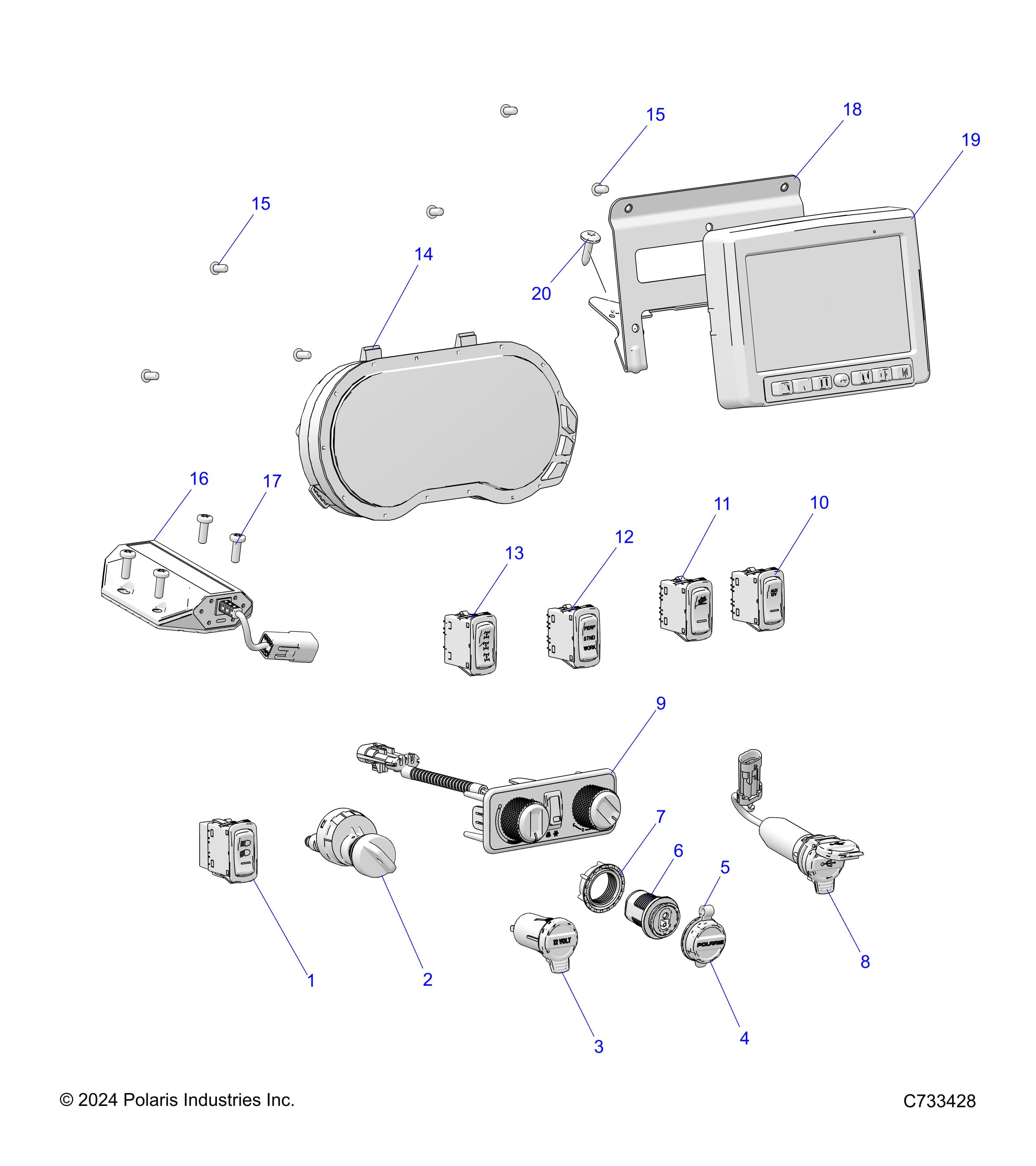 2026 RANGER 1000 XP NSTR ULTIMATE TRAIL BOSS β ELECTRICAL, DASH INSTRUMENTS - R26RRV99AK (C733428) diagram