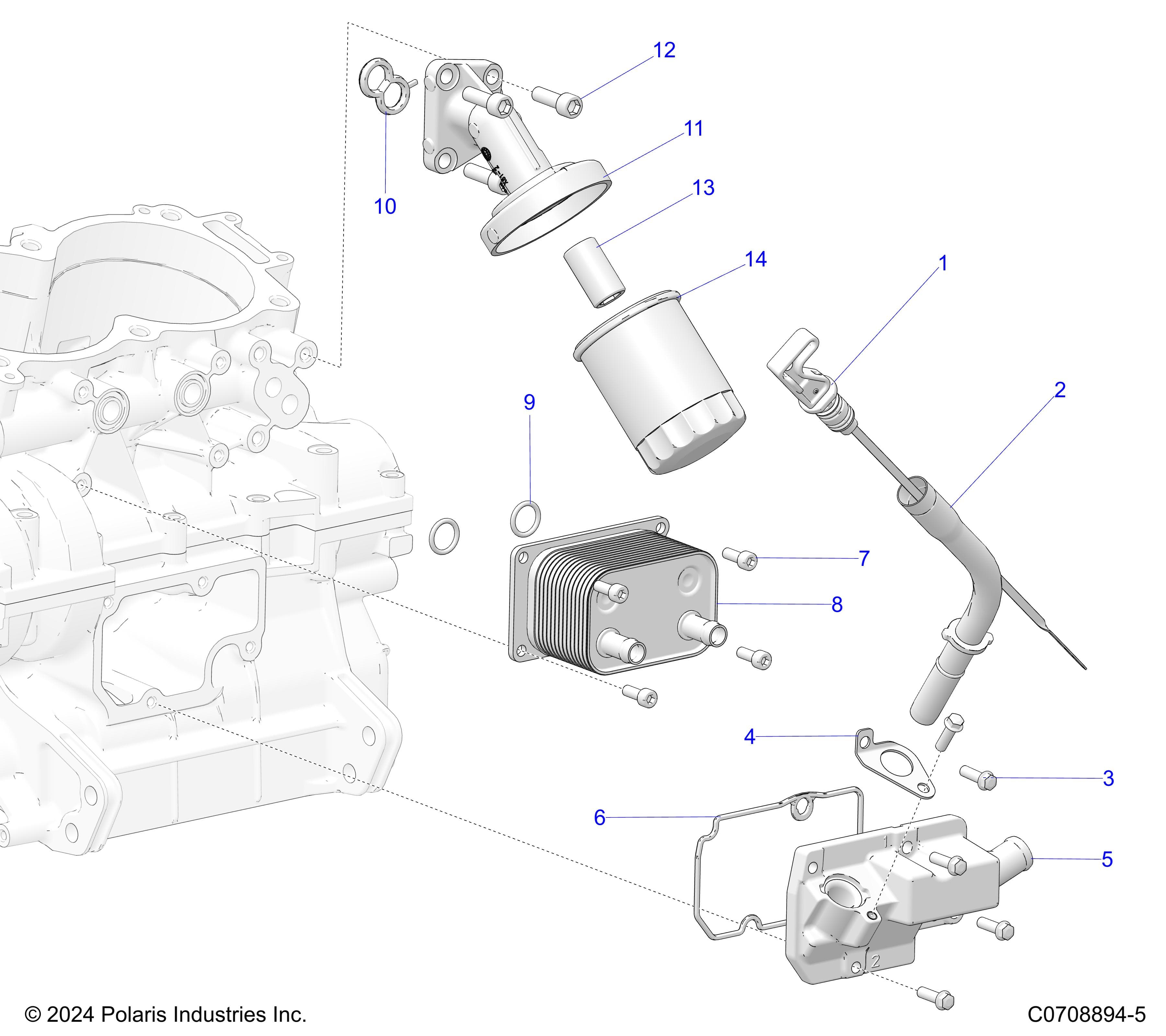 2026 POLARIS XPEDITION ADV 5 NORTHSTAR β ENGINE, DIPSTICK AND OIL FILTER diagram