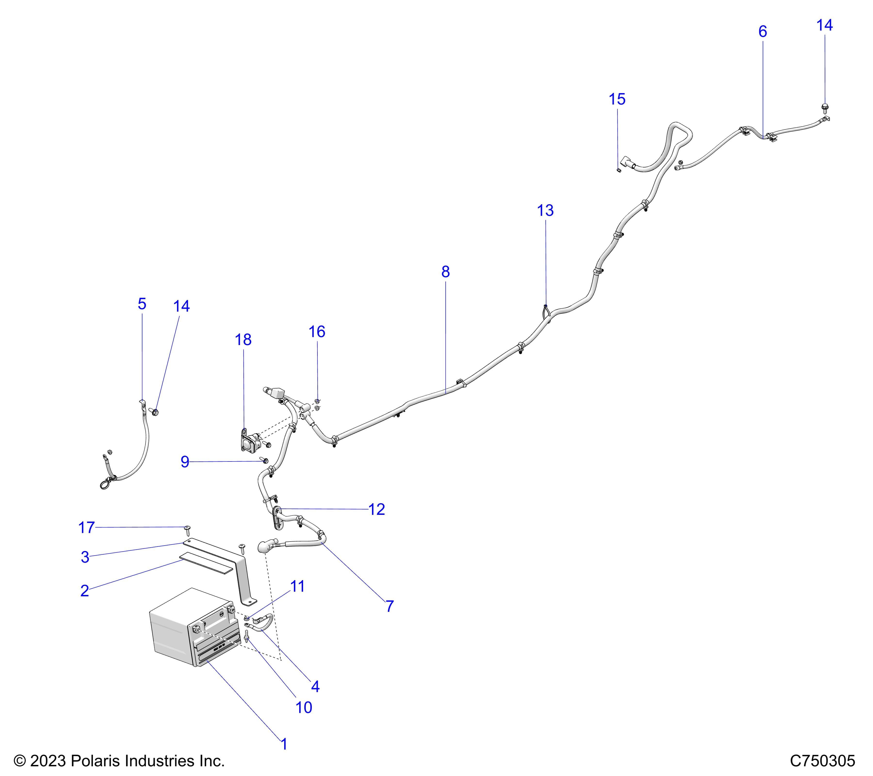 2026 RZR PRO S4 SPORT β ELECTRICAL, BATTERY AND RELATED - Z26S4E92A4/B4/A6/B6 (C750305) diagram