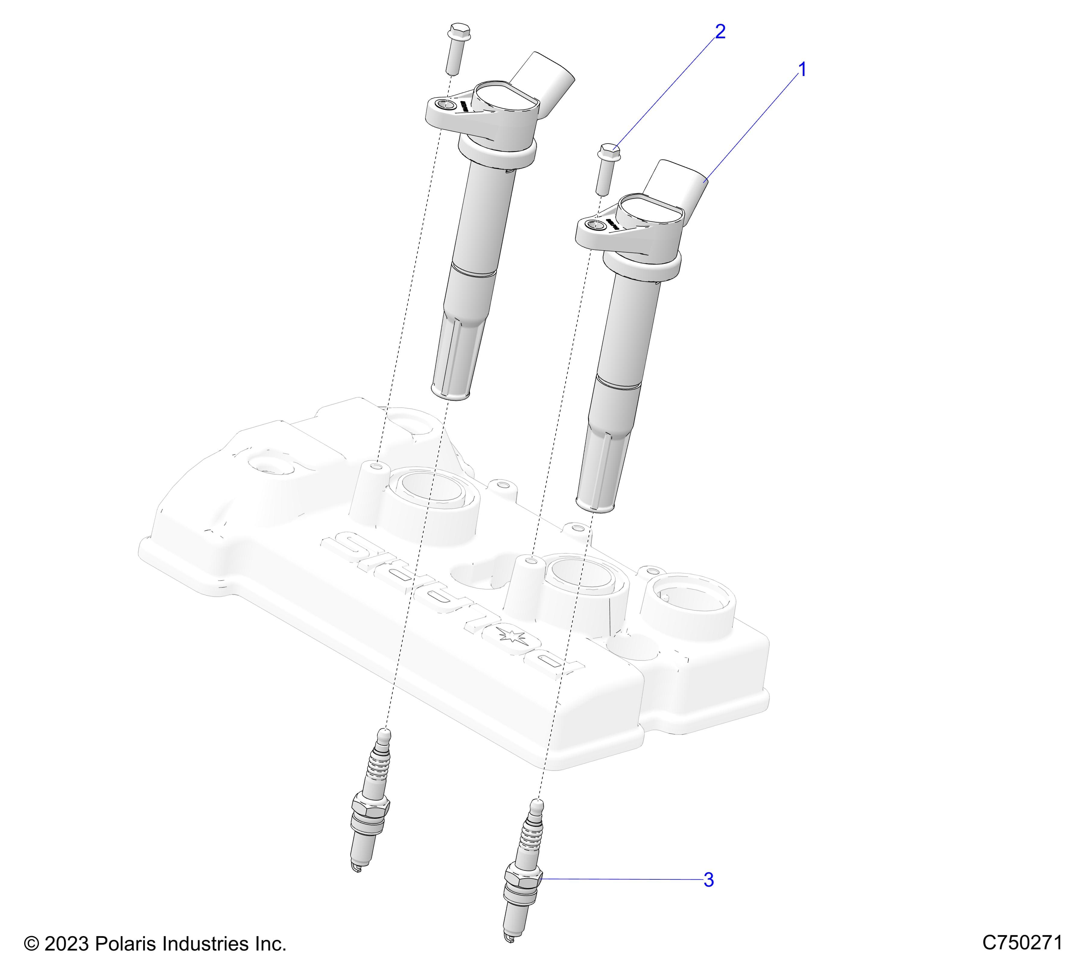 2026 RZR PRO S4 SPORT β ENGINE, COILS & SPARK PLUGS - Z26S4E92A4/B4/A6/B6 (C750271) diagram
