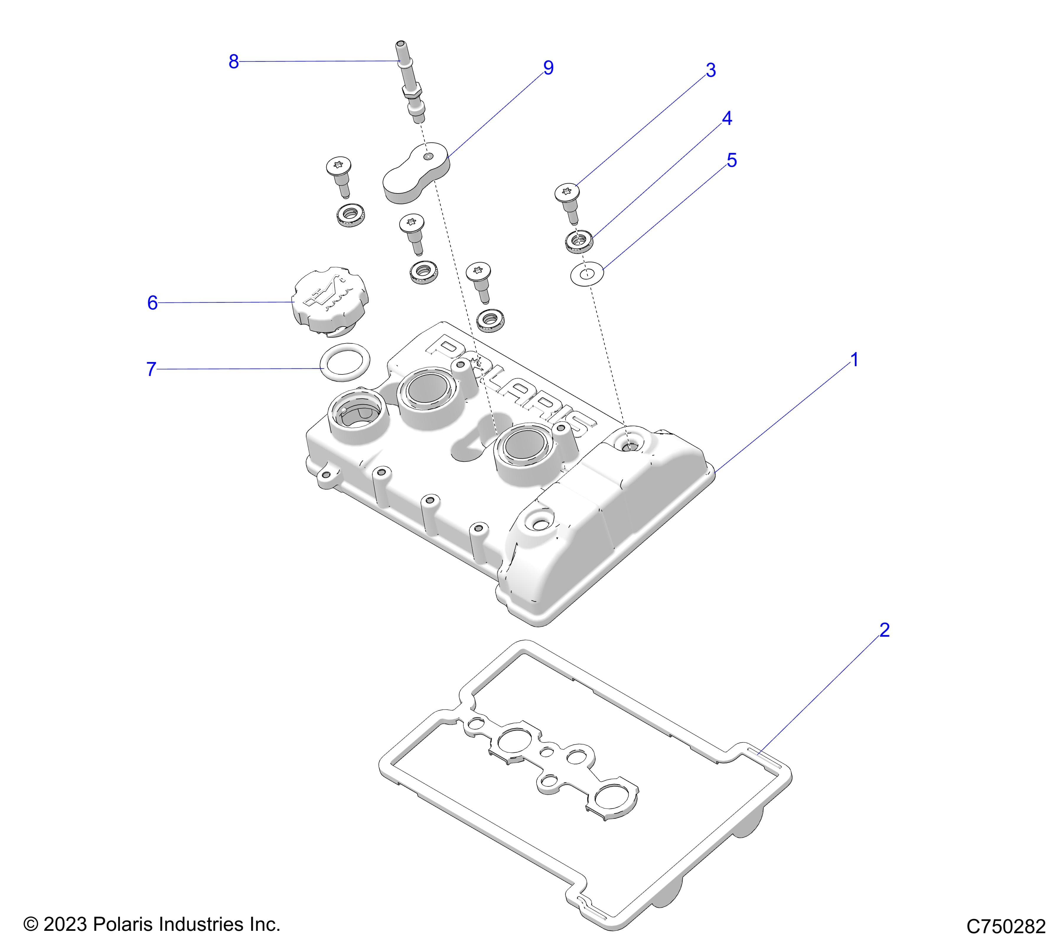 2026 RZR PRO S4 SPORT — ENGINE, VALVE COVER - Z26S4E92A4/B4/A6/B6 (C750282) diagram