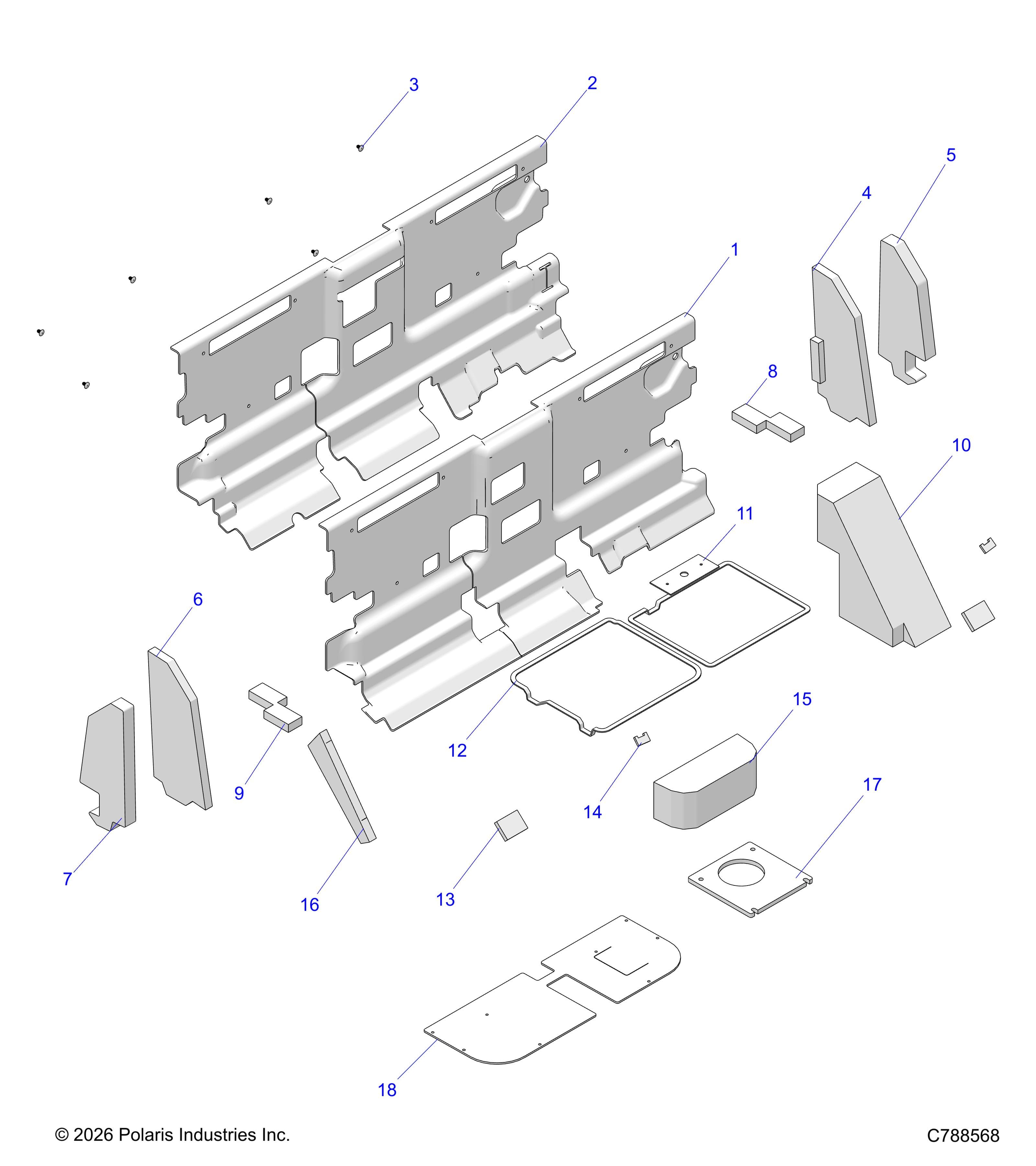 2026 RANGER 1000 XP NSTR ULTIMATE β BODY, CAB FOAM & REAR PANEL - R26RRY99A9/AF/AH/AB/AS/B9/BH/BB/BS (C788568) diagram
