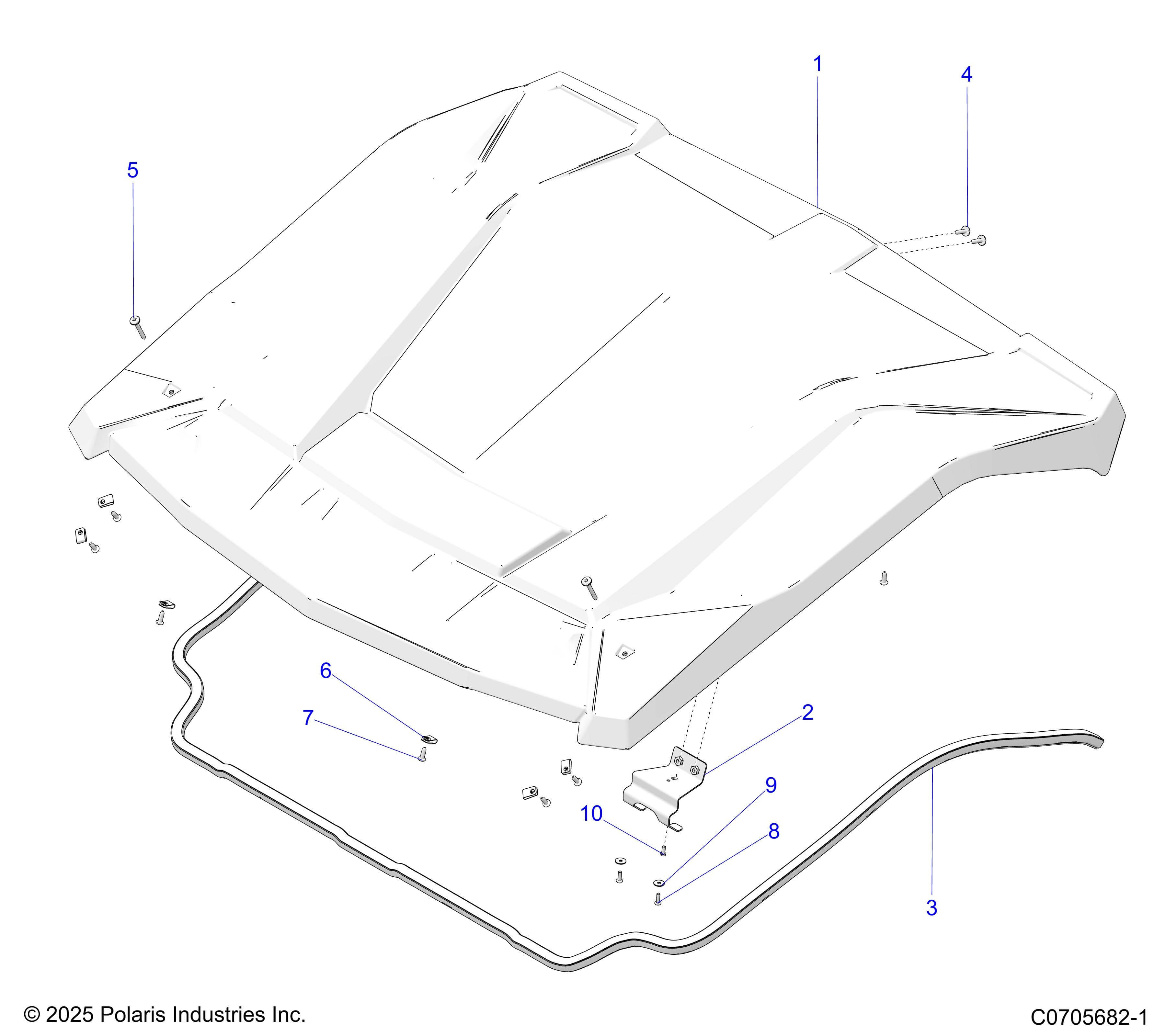 2026 GENERAL XP 1000 ULTIMATE β BODY, ROOF diagram
