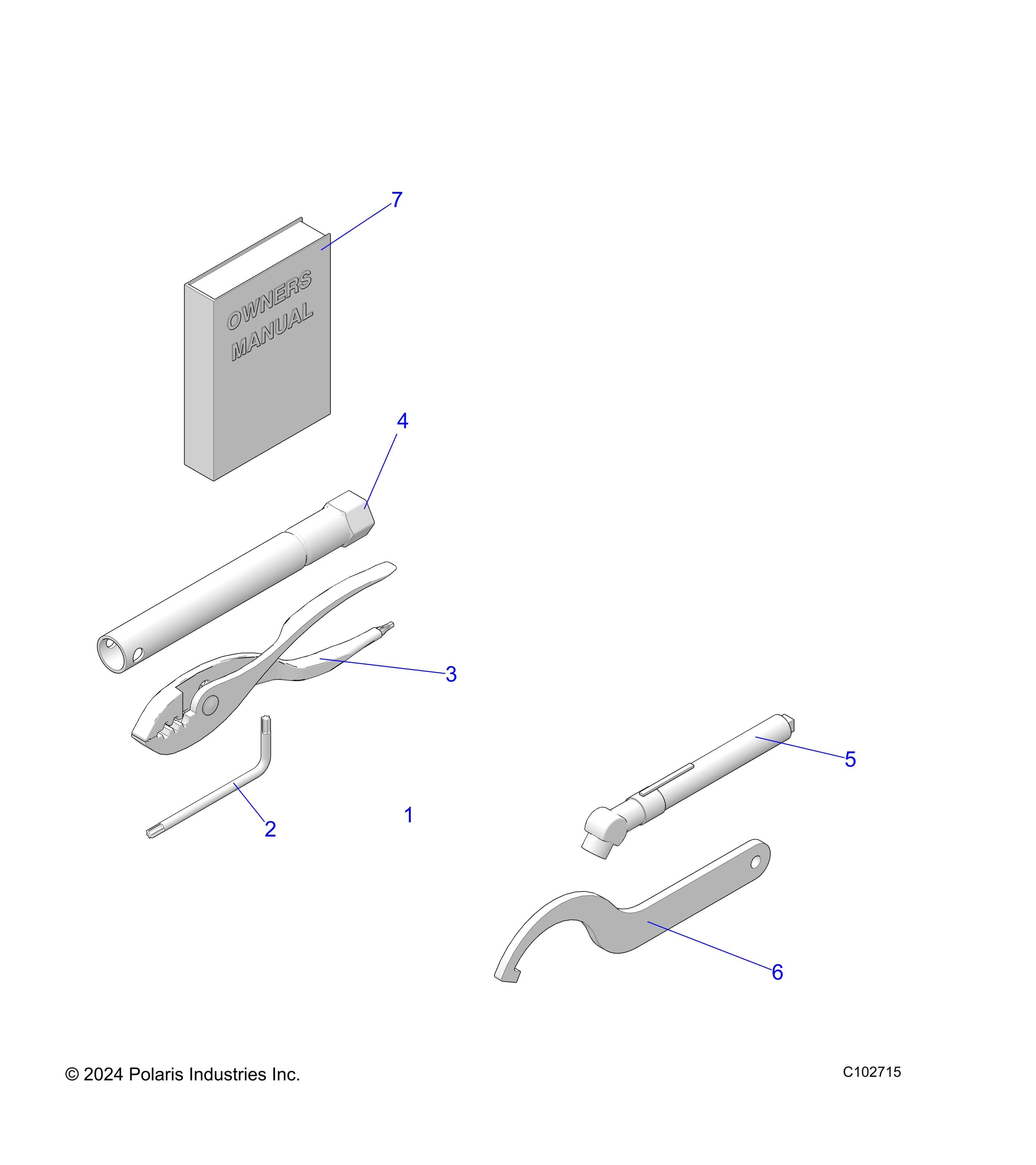 2026 SCRAMBLER XP 1000 S 49S R01 - A26SGE95AB β REFERENCE, TOOL KIT & OWNERS MANUAL - A26SGE95AB (C102715) diagram