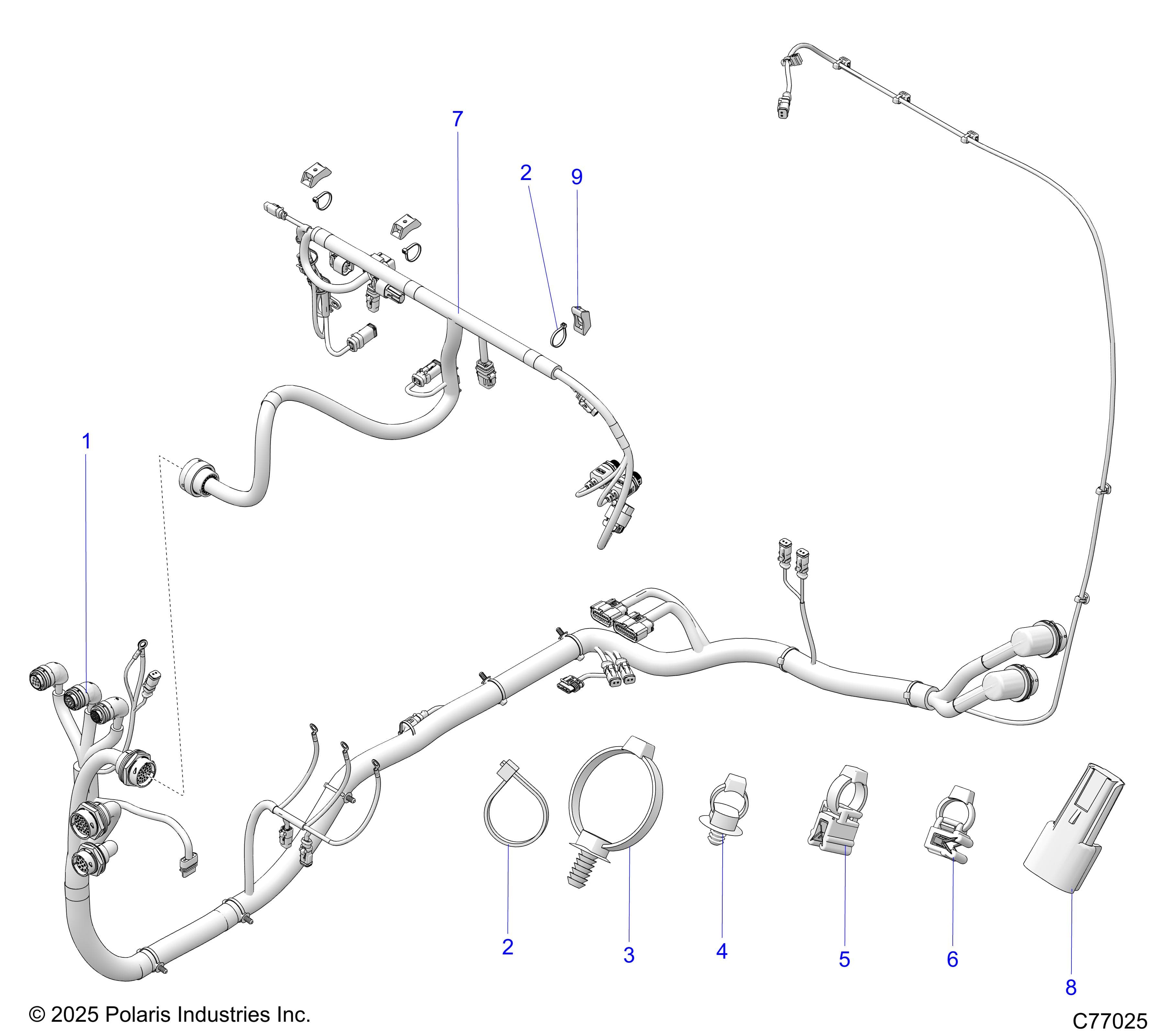 2026 RZR PRO R RACE β ELECTRICAL, MAIN AND DASH HARNESS - Z26RRE2KAL (C77025) diagram