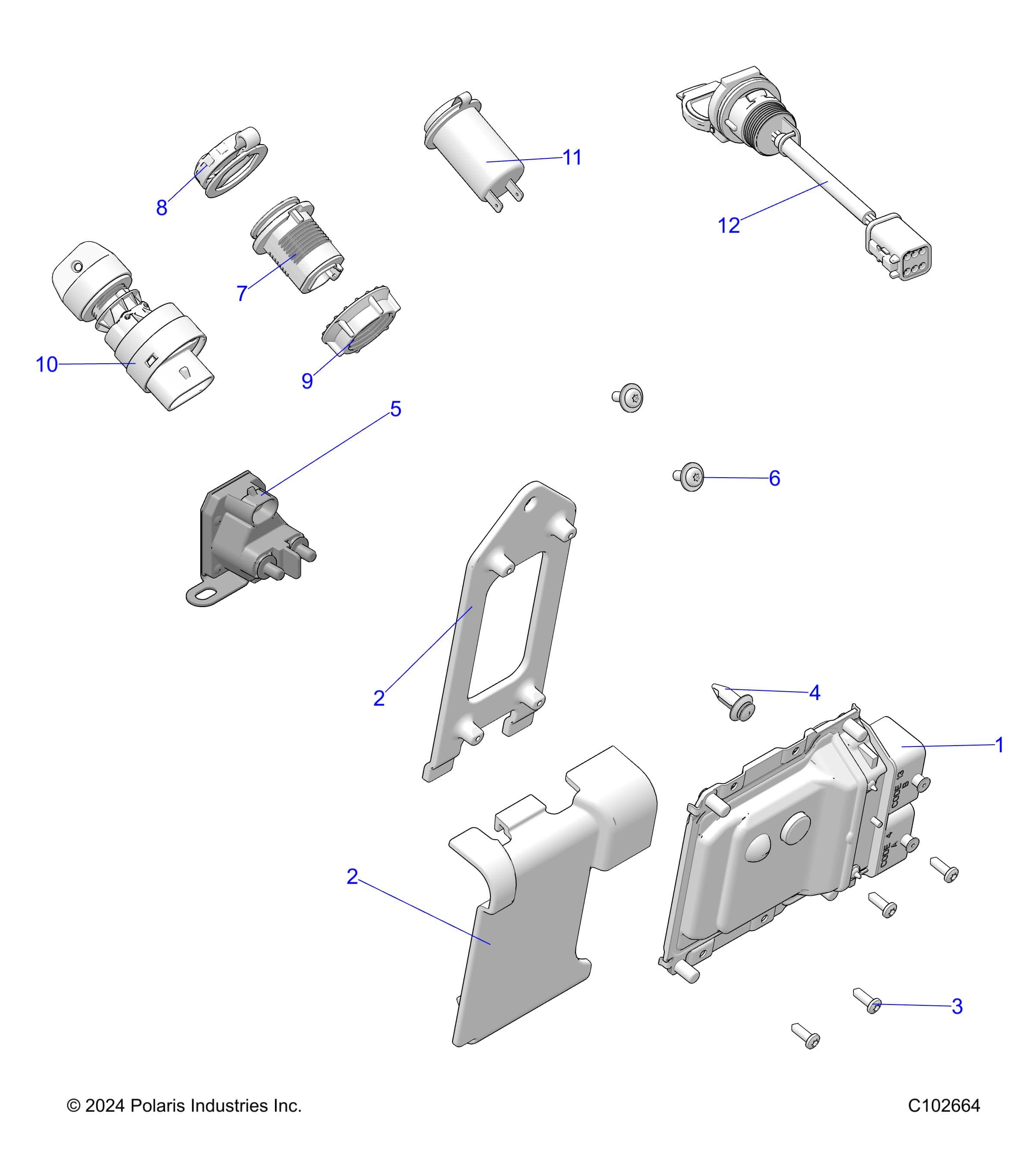 2026 SPORTSMAN TOURING 570 ULT β ELECTRICAL, SWITCHES, SENSORS and ECM - A26SJR57AG (C102664) diagram