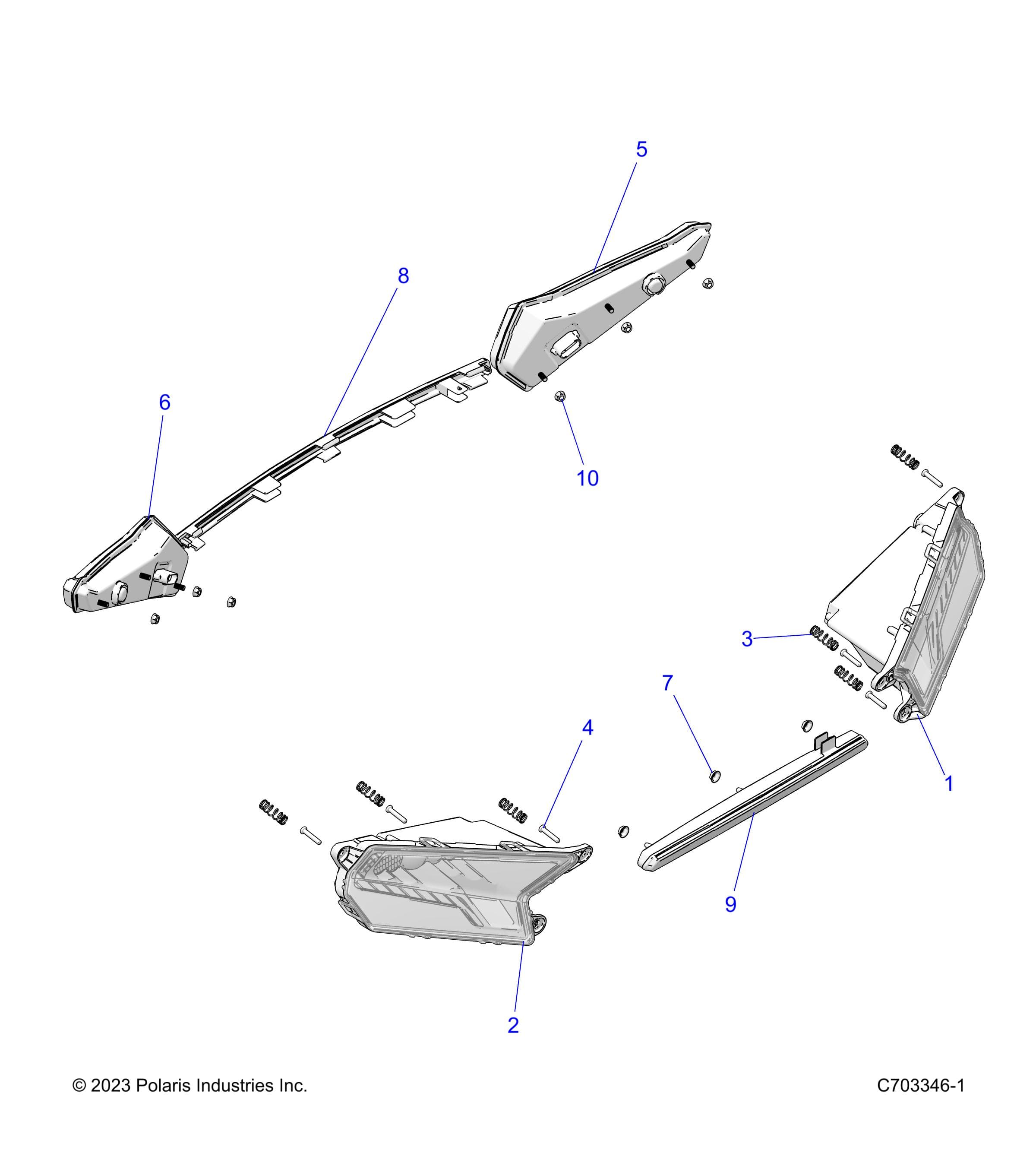 2026 RZR XP S 4 1000 SPORT β ELECTRICAL, HEADLIGHTS AND TAILLIGHTS - Z26NMX99A4/B4/A6/B6 (C703346-1) diagram