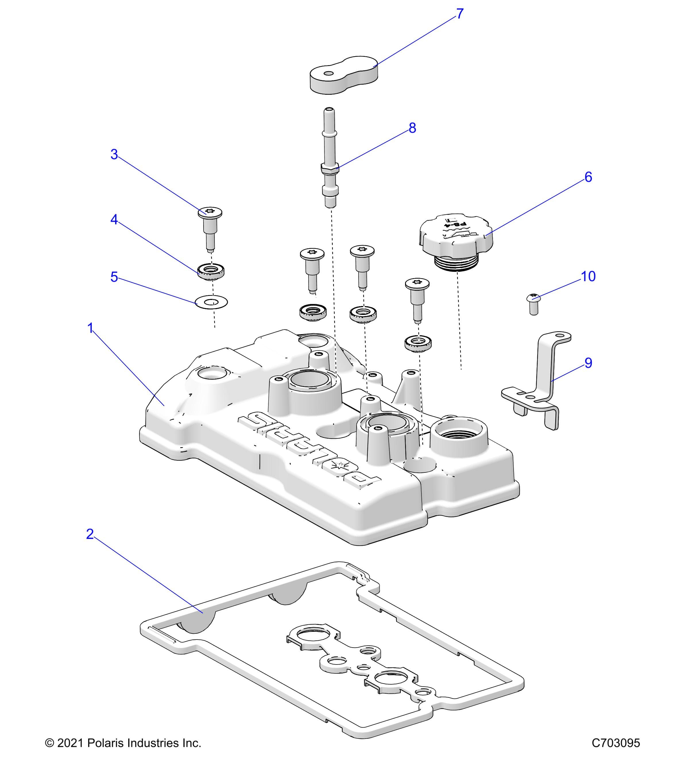 2026 RZR XP 4 1000 SPORT β ENGINE, VALVE COVER - Z26NMS99A4/B4/A6/B6 (C703095) diagram