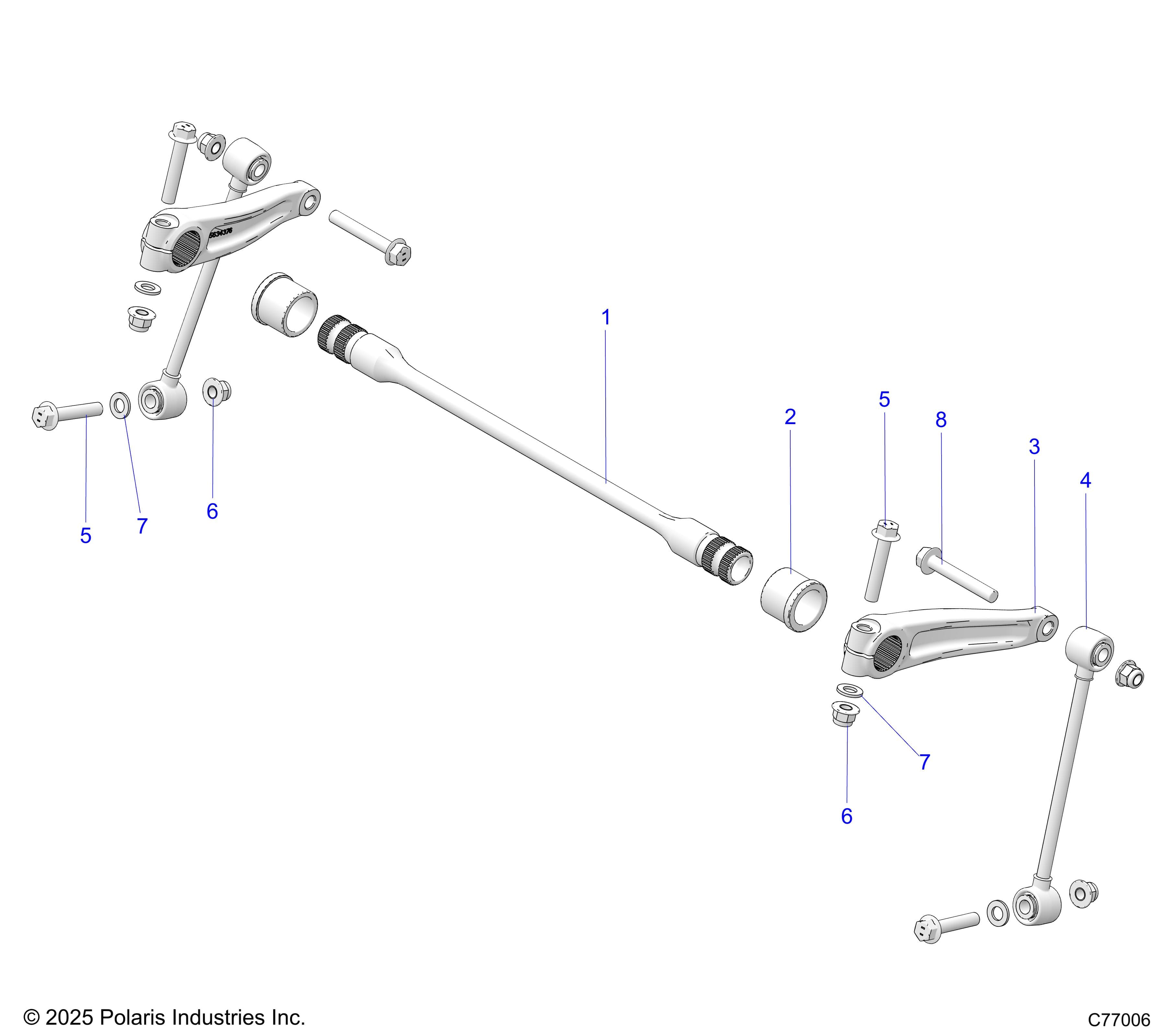 2026 RZR PRO R RACE H.O. β SUSPENSION, FRONT STABILIZER BAR - Z26RRL2KAL (C77006) diagram