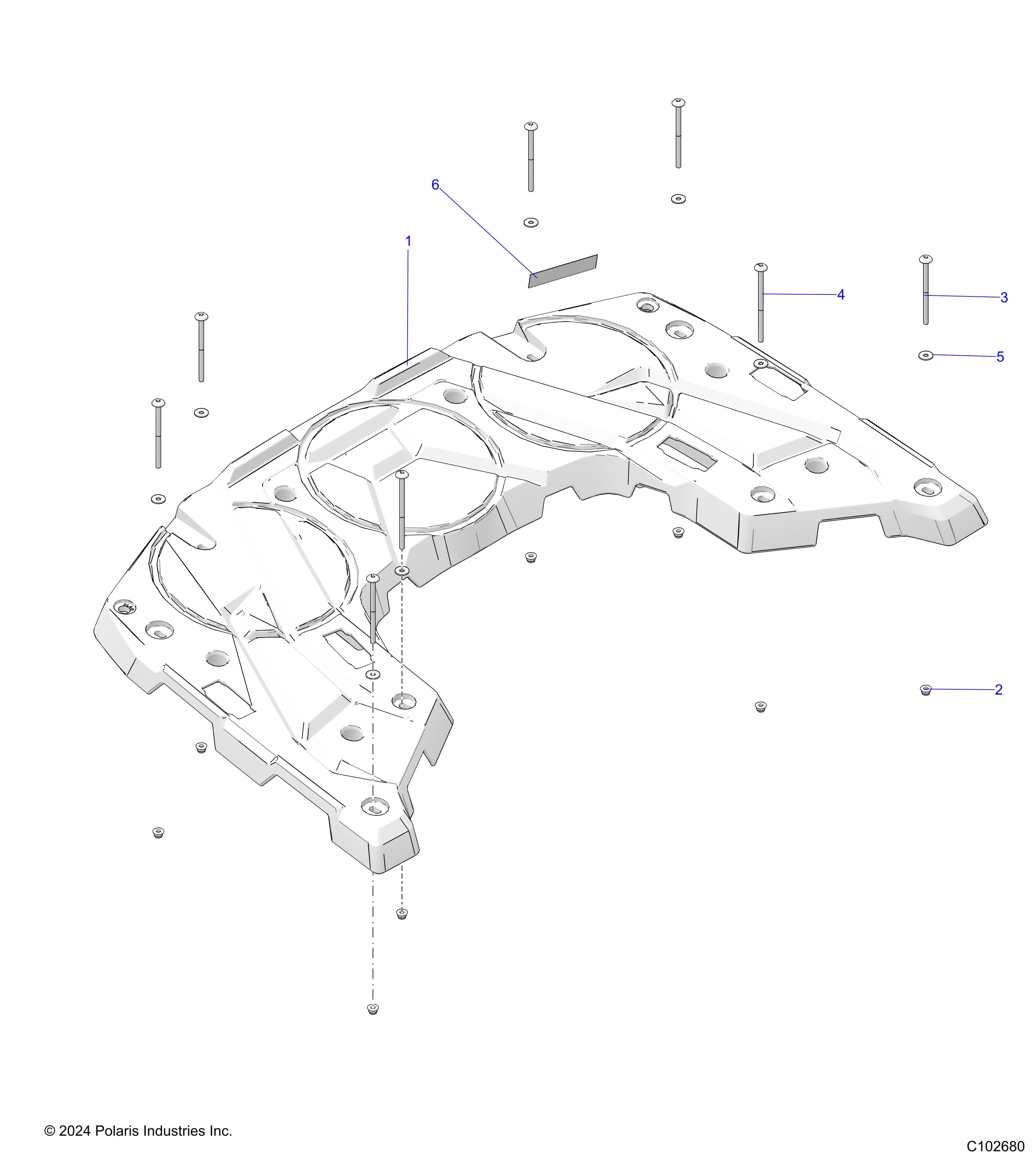 2026 SPORTSMAN 450 EPS 50S β BODY, REAR RACK - A26SEE50B1/B4 (C102680) diagram