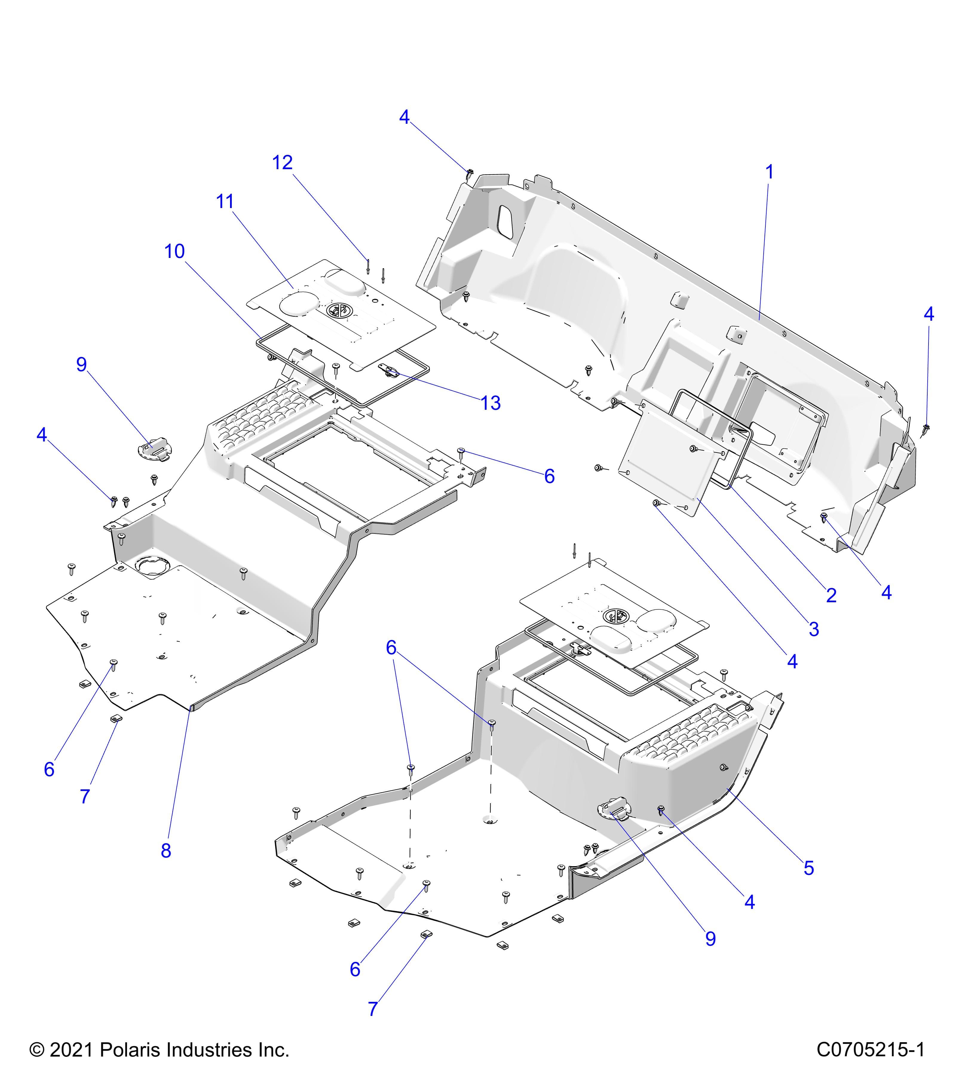 2026 POLARIS XPEDITION ADV NORTHSTAR β BODY, FLOOR, REAR CLOSEOFFS diagram