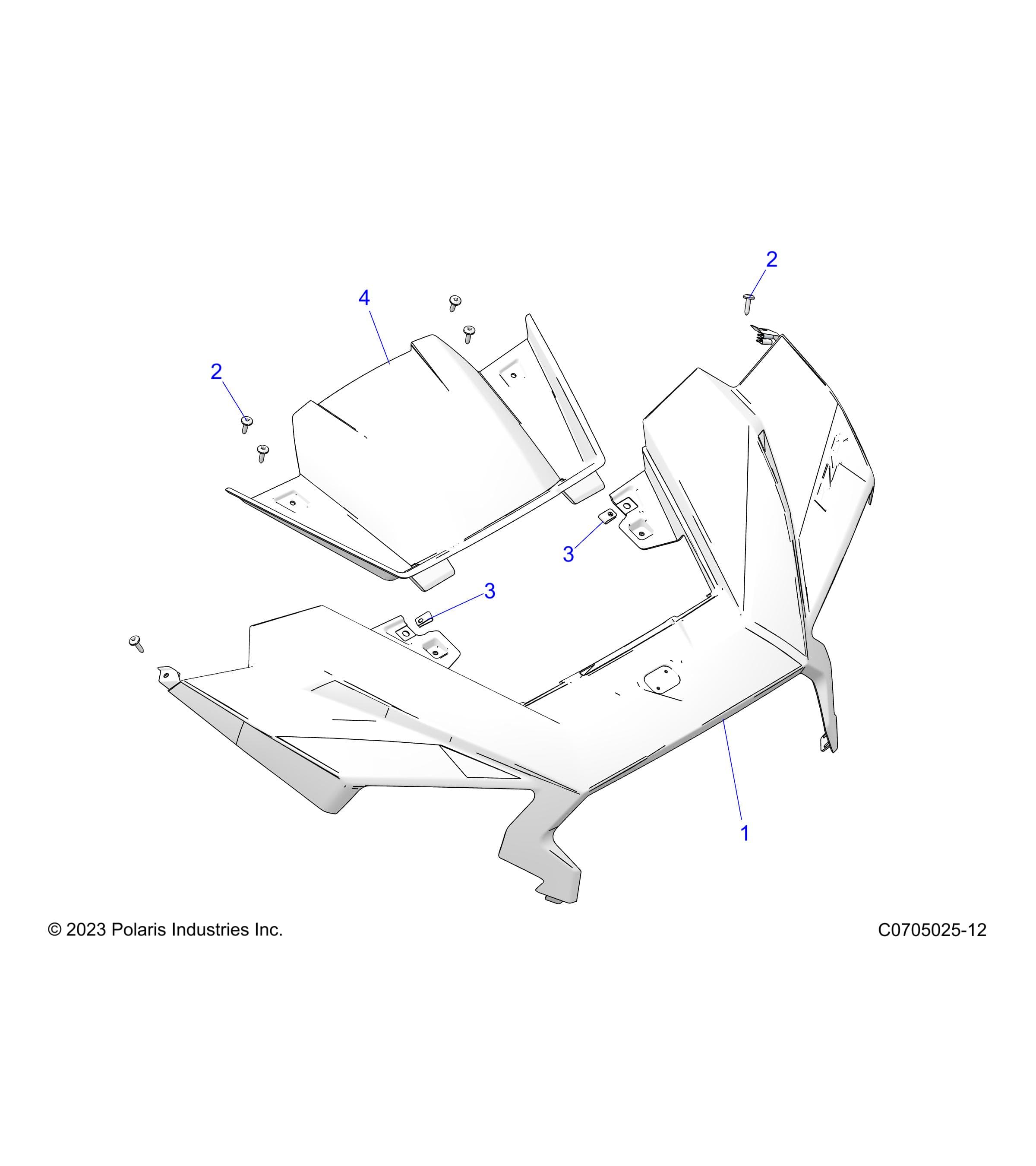 2026 RZR XP 1000 SPORT β BODY, HOOD - Z26NES99A4/B4/A6/B6 (C0705025-12) diagram