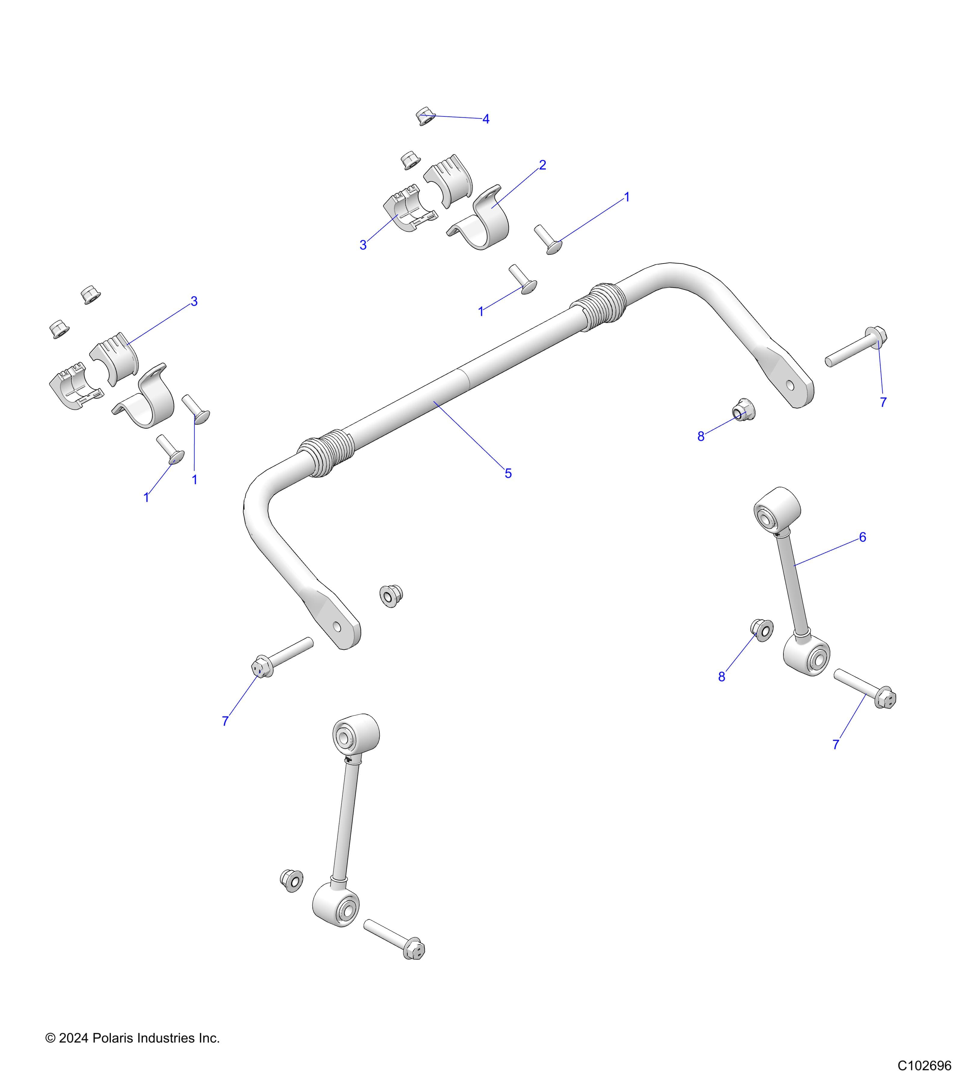 2026 SPORTSMAN TOURING XP 1000 R01 - A26SYY95AK β SUSPENSION, STABILIZER BAR - A26SYY95AK (C102696) diagram