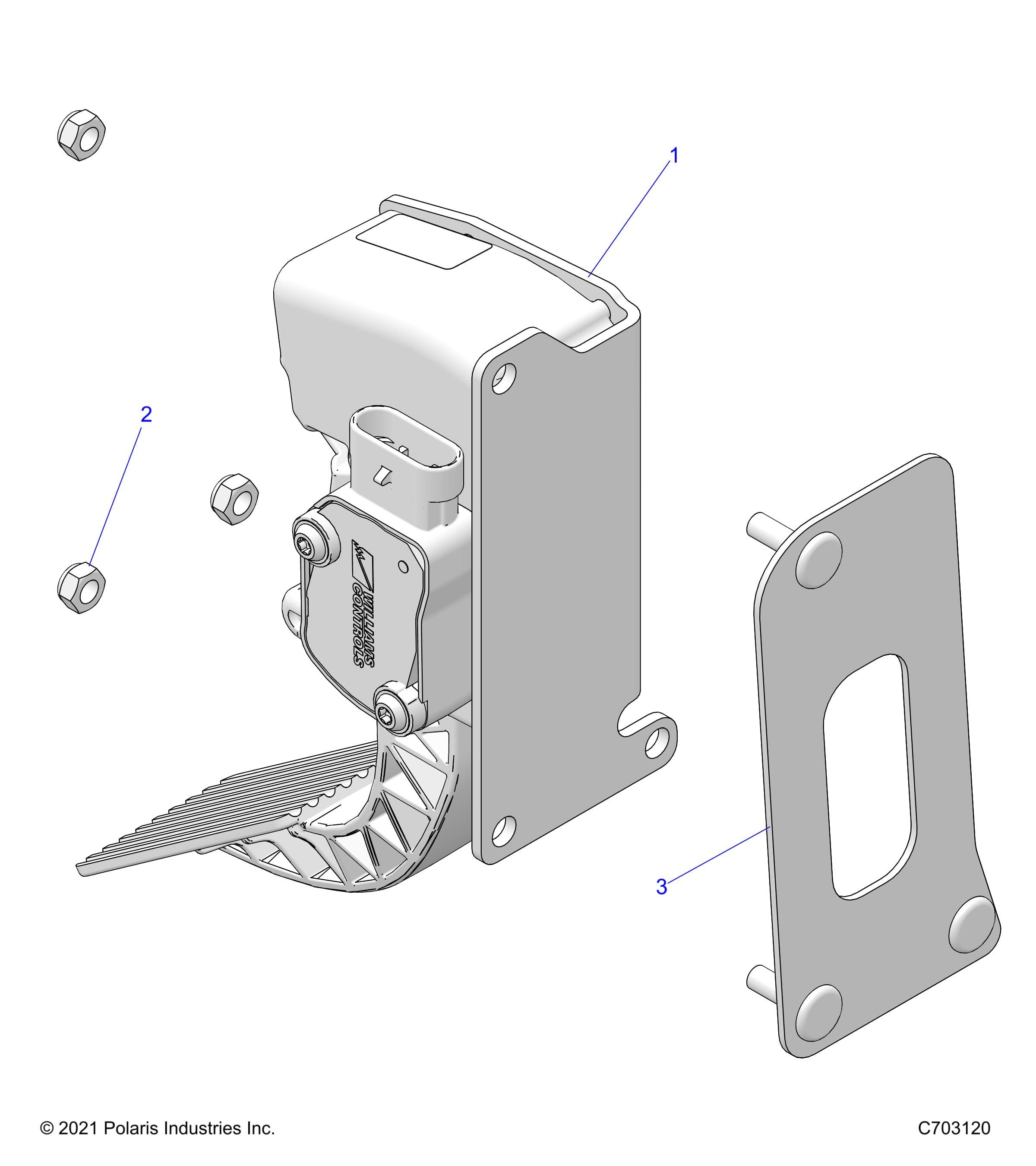 2026 RZR XP 1000 ULTIMATE β ENGINE, THROTTLE PEDAL - Z26NET99A4/B4/A6/B6 (C703120) diagram