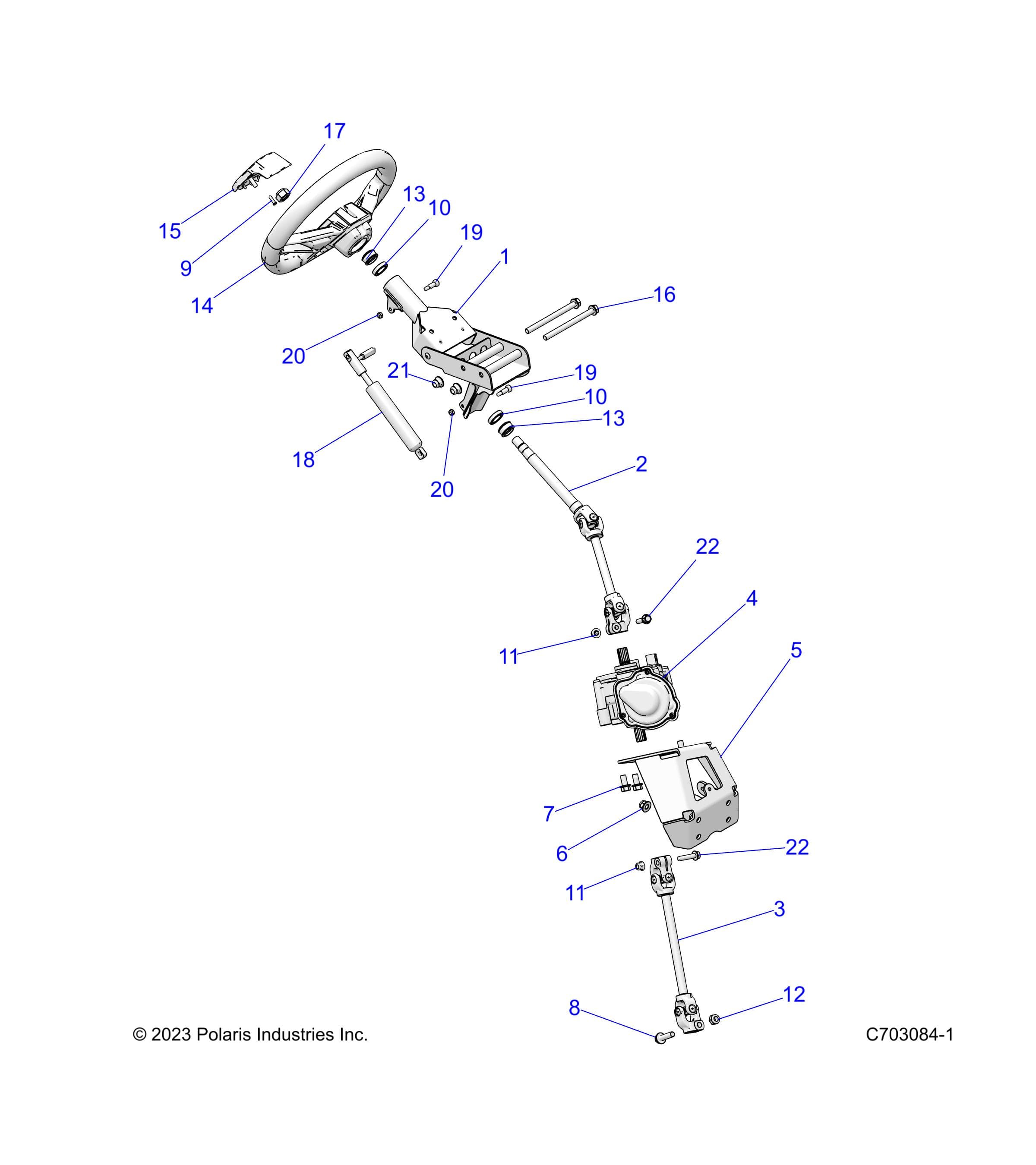 2026 RZR XP 4 1000 ULTIMATE β STEERING, STEERING ASM. - Z26NMT99A4/B4/A6 (C703084-1) diagram