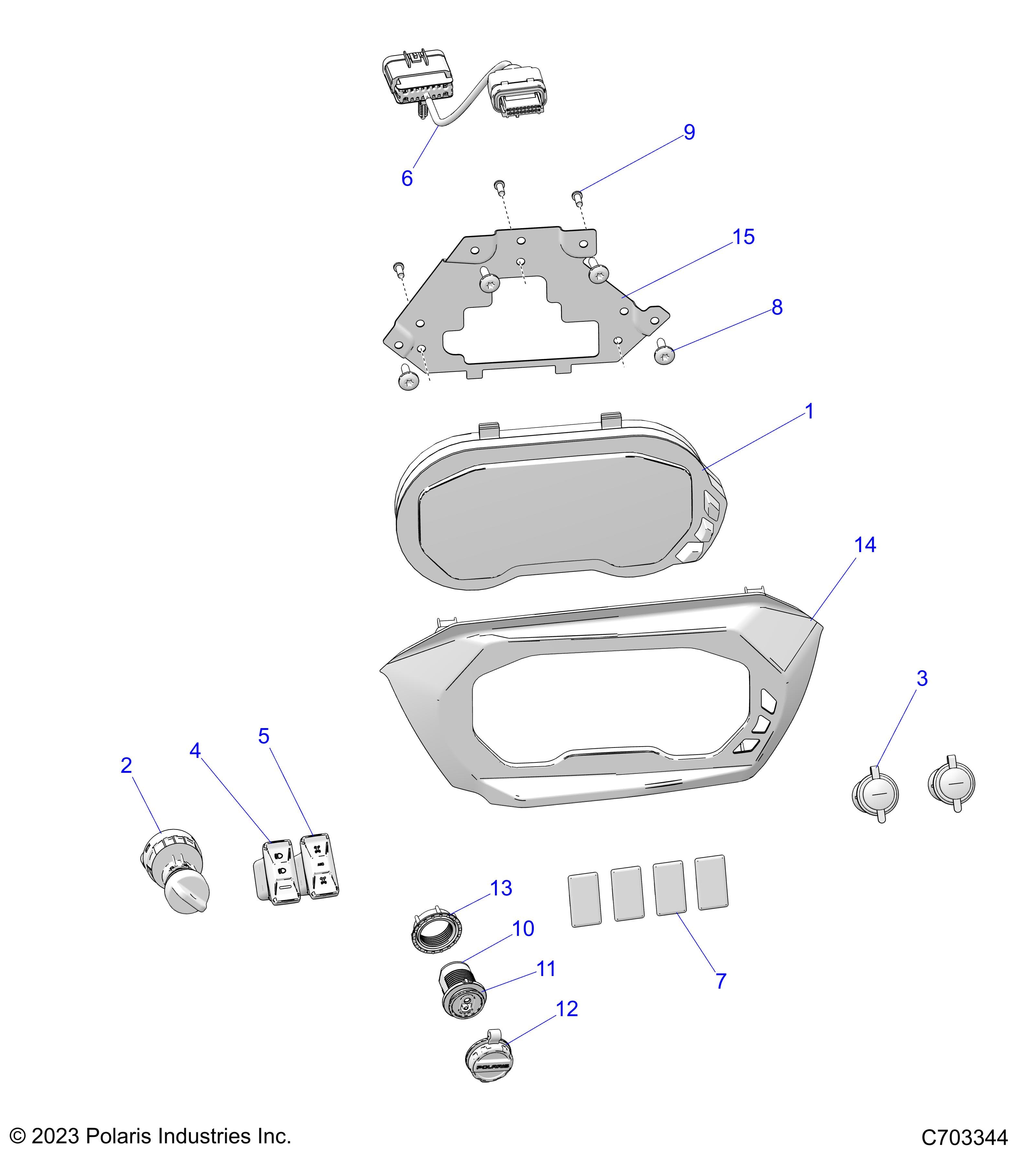 2026 RZR XP 4 1000 SPORT β ELECTRICAL, DASH INSTRUMENTS AND CONTROLS - Z26NMS99A4/B4/A6/B6 (C703344) diagram