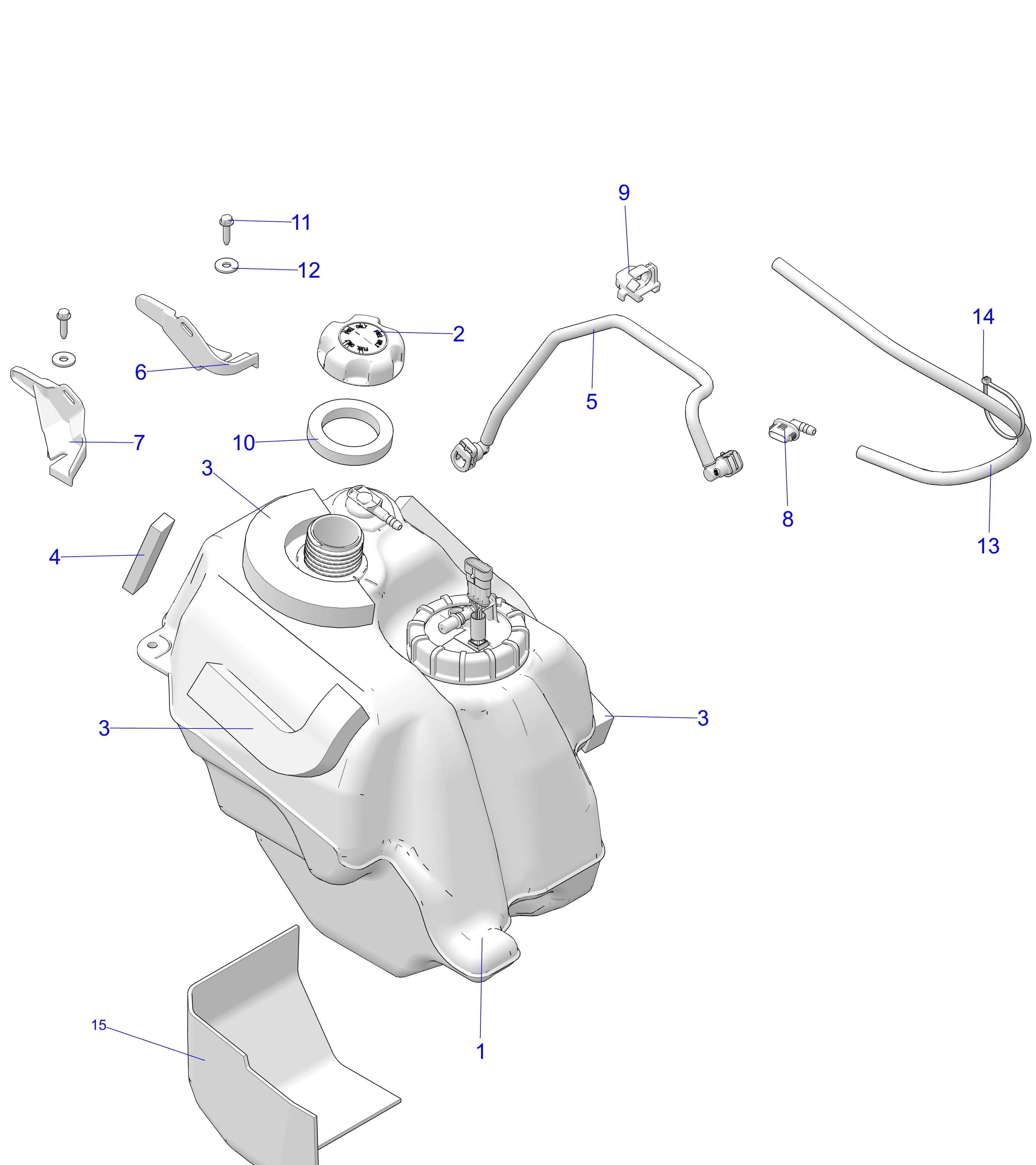 2026 SPORTSMAN 570 X2 EPS β FUEL SYSTEM, FUEL TANK ASM. - A26SWE57AL (C102695) diagram