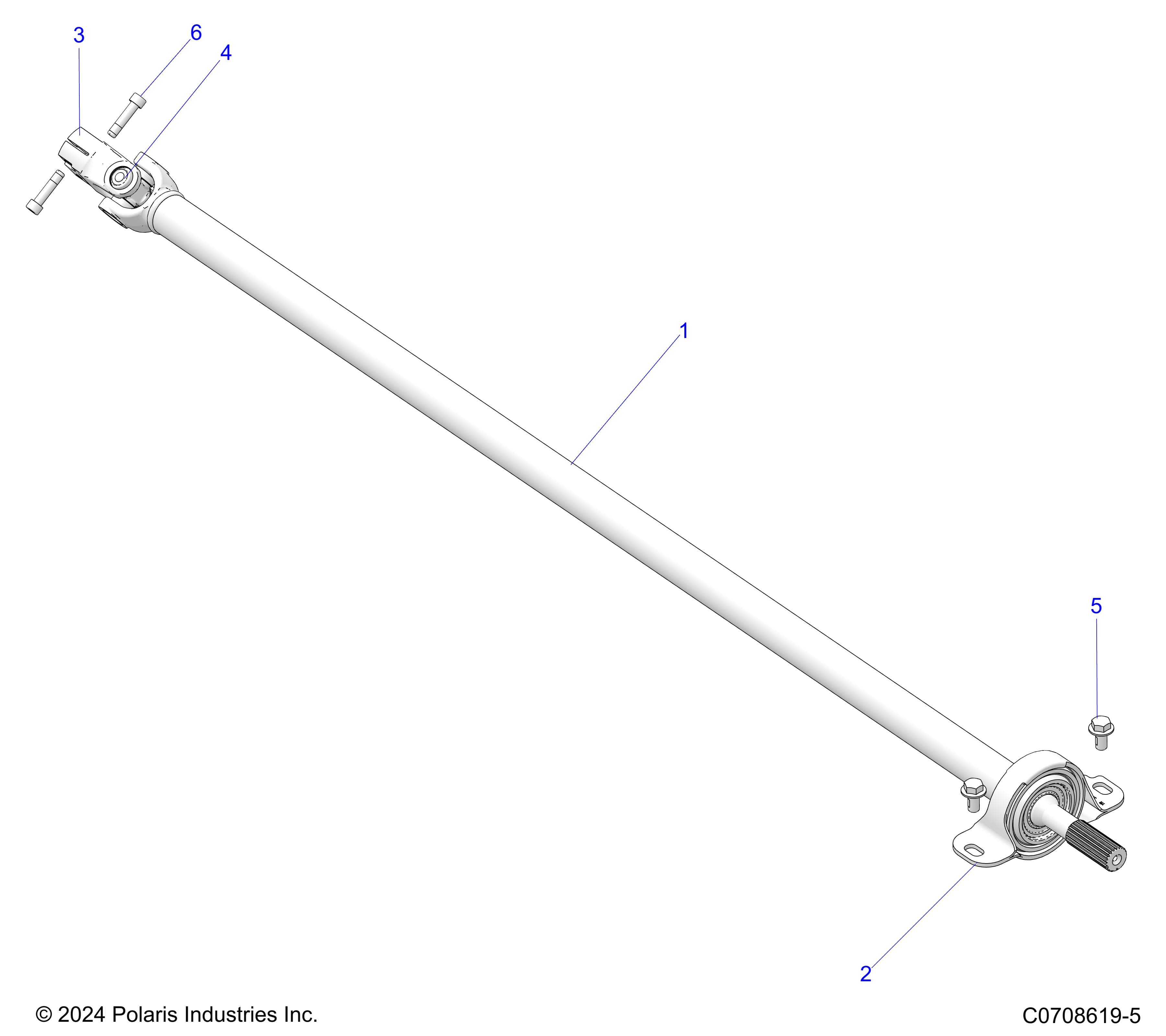 2026 POLARIS XPEDITION ADV 5 NORTHSTAR β DRIVE TRAIN, REAR PROP SHAFT diagram