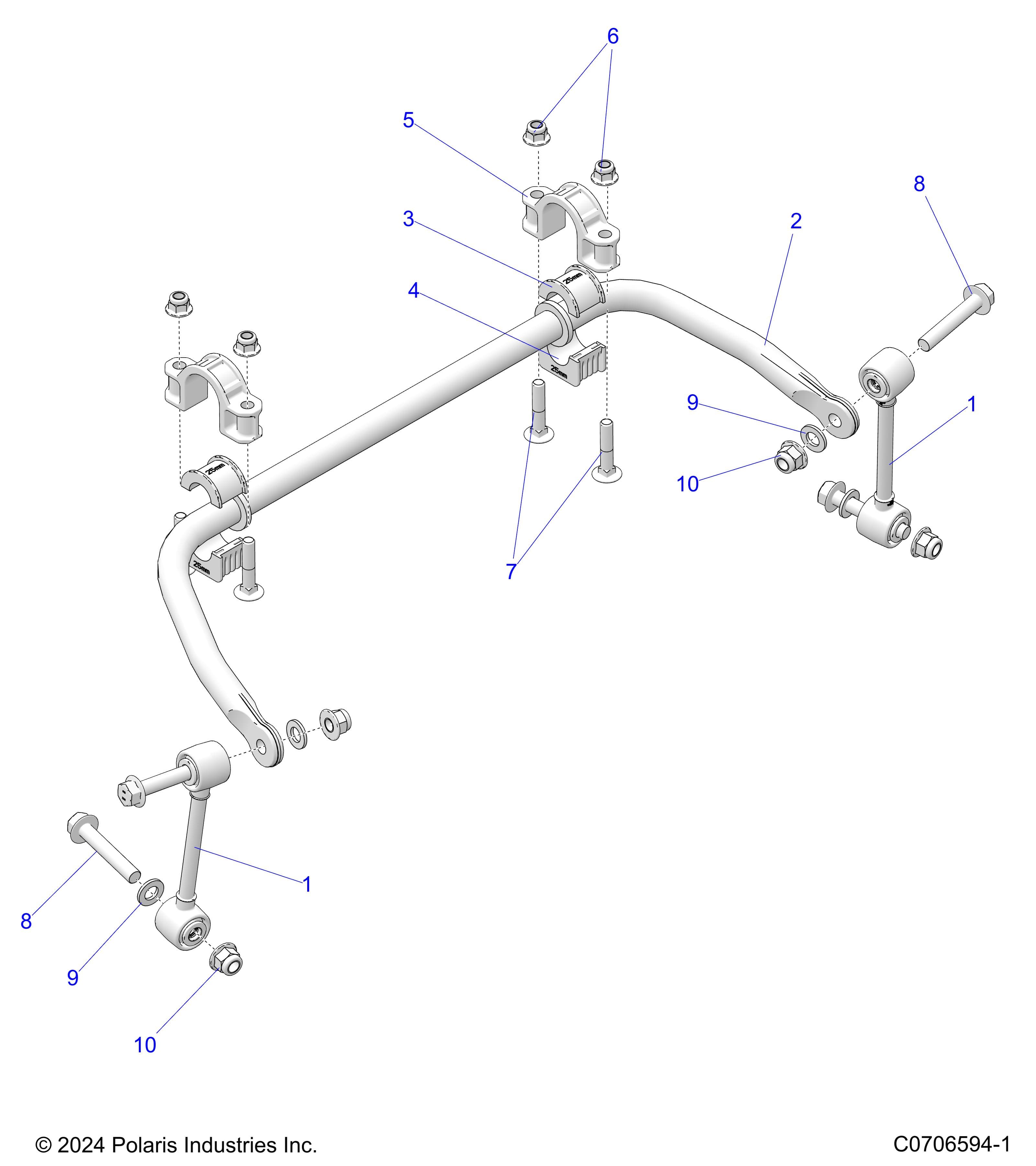 2026 POLARIS XPEDITION ADV 5 NORTHSTAR β SUSPENSION, REAR STABILIZER BAR diagram