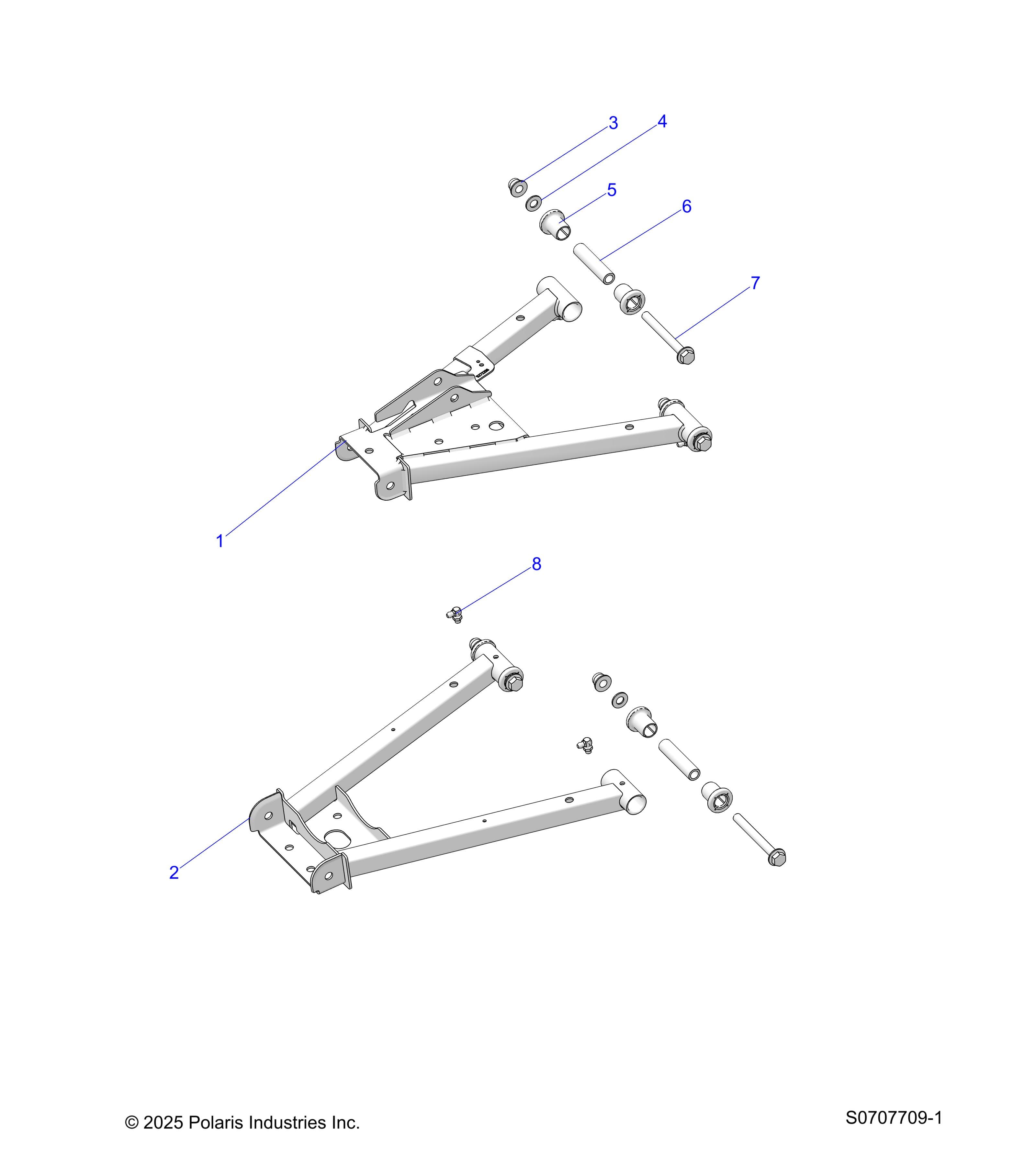 2026 RANGER 500 β SUSPENSION, REAR CONTROL ARMS diagram