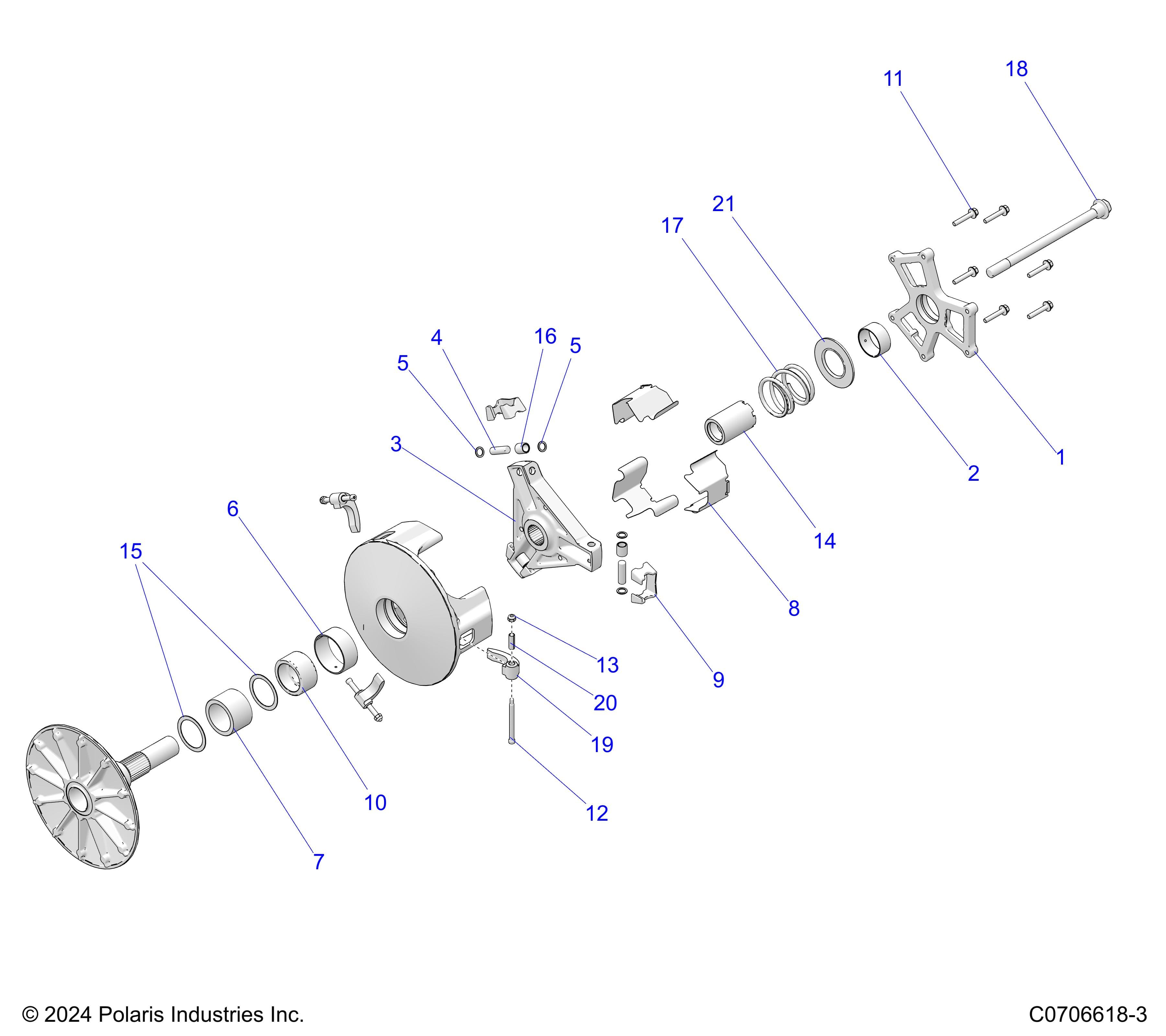 2026 POLARIS XPEDITION ADV 5 NORTHSTAR β DRIVE TRAIN, PRIMARY CLUTCH diagram