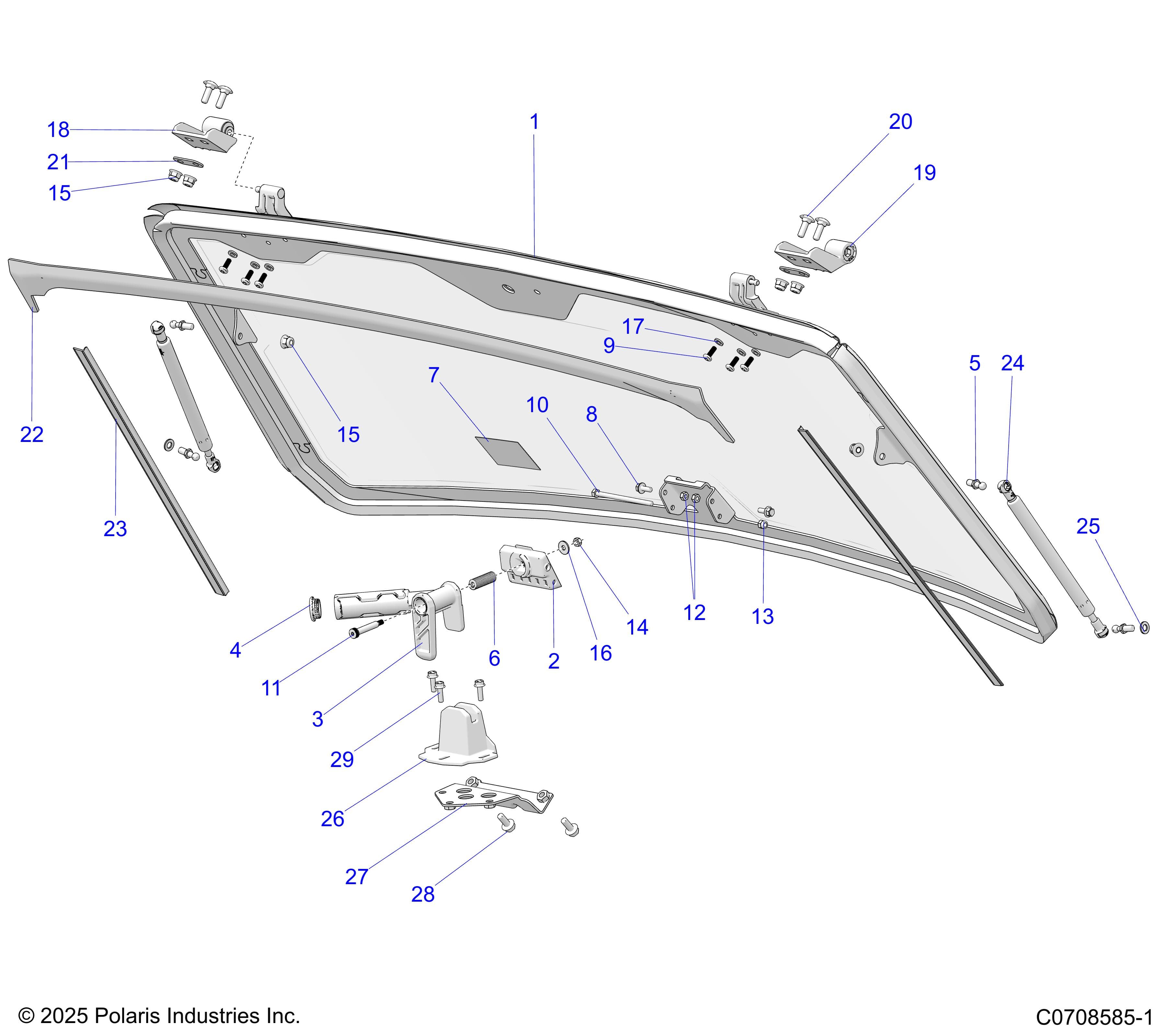 2026 POLARIS XPEDITION ADV 5 NORTHSTAR β BODY, FRONT WINDOW ASM. diagram
