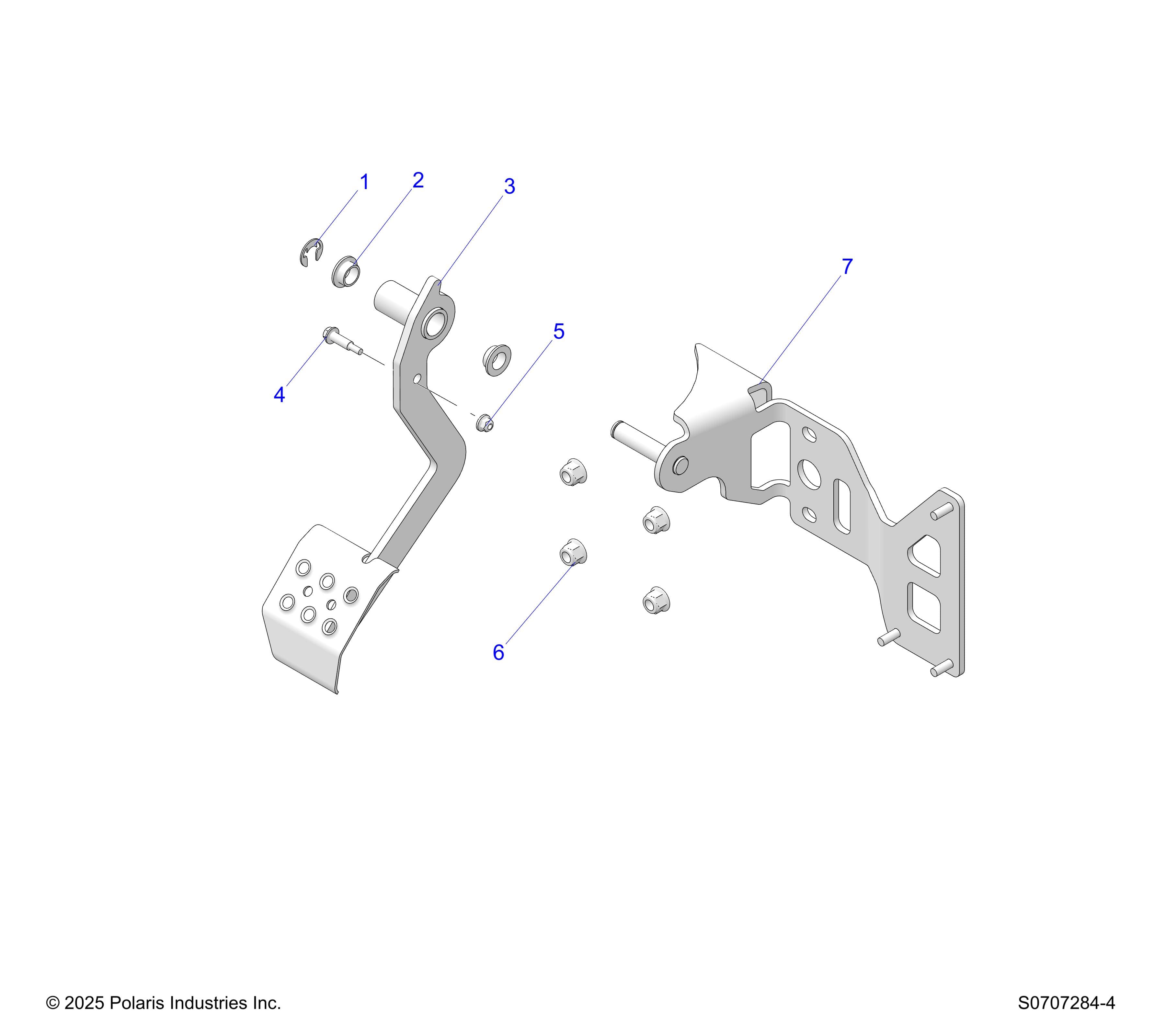 2026 RANGER 1000 CABBED β BRAKES, PEDAL diagram