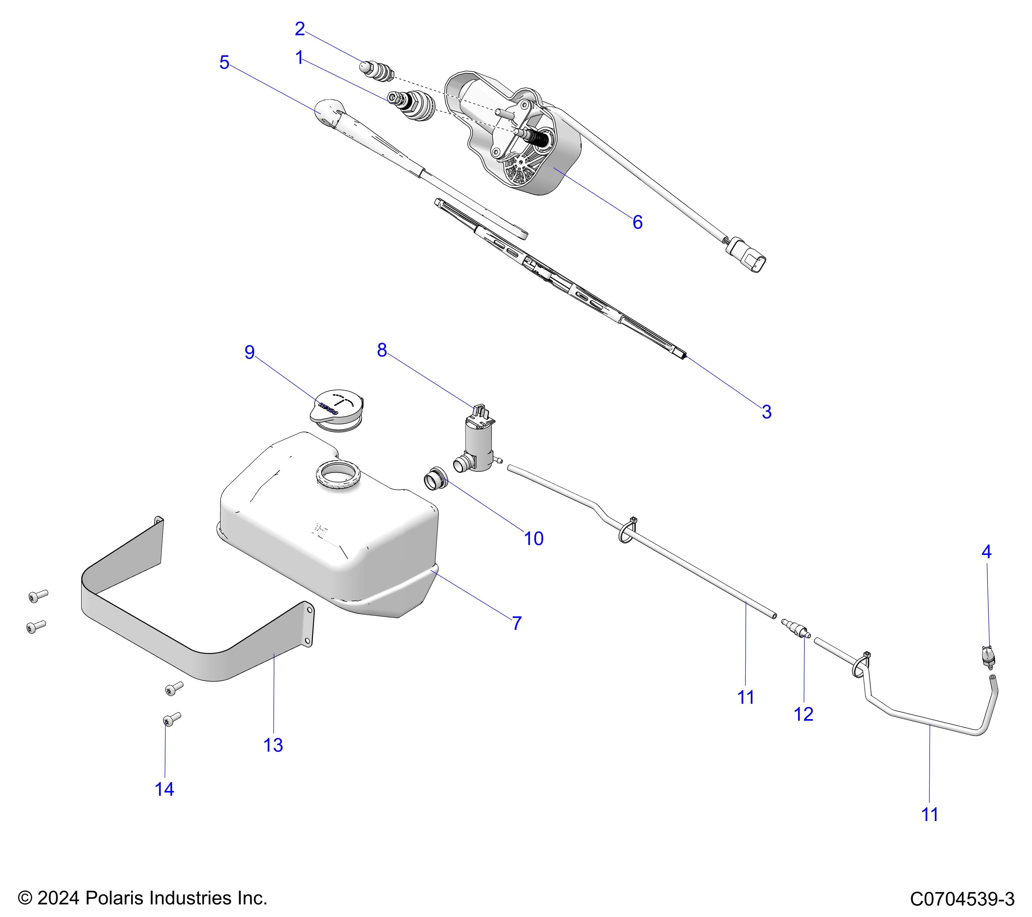 2026 POLARIS XPEDITION ADV 5 NORTHSTAR β ELECTRICAL, WINDSHIELD WIPER AND BOTTLE diagram